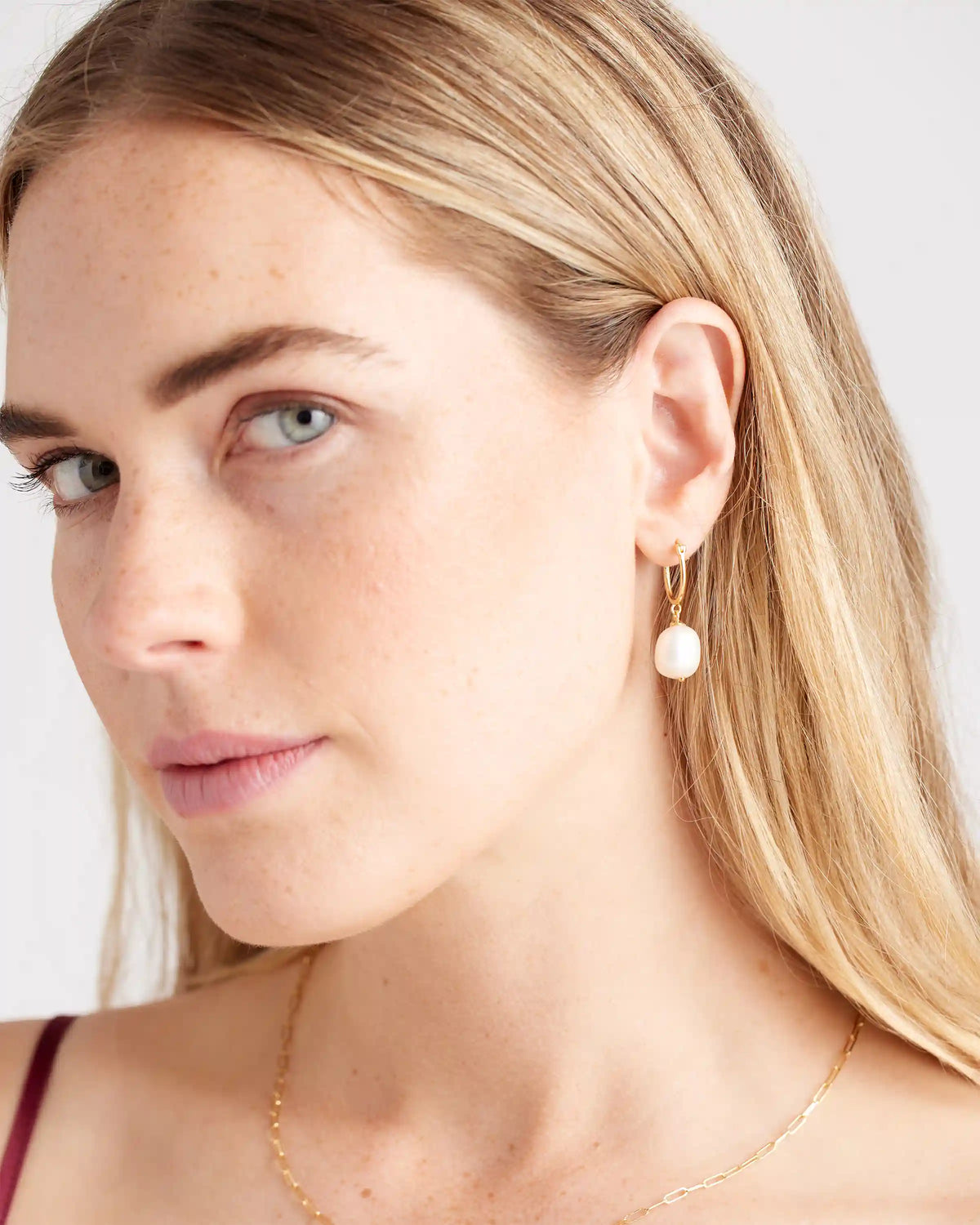 Freshwater Cultured Pearl Hoops