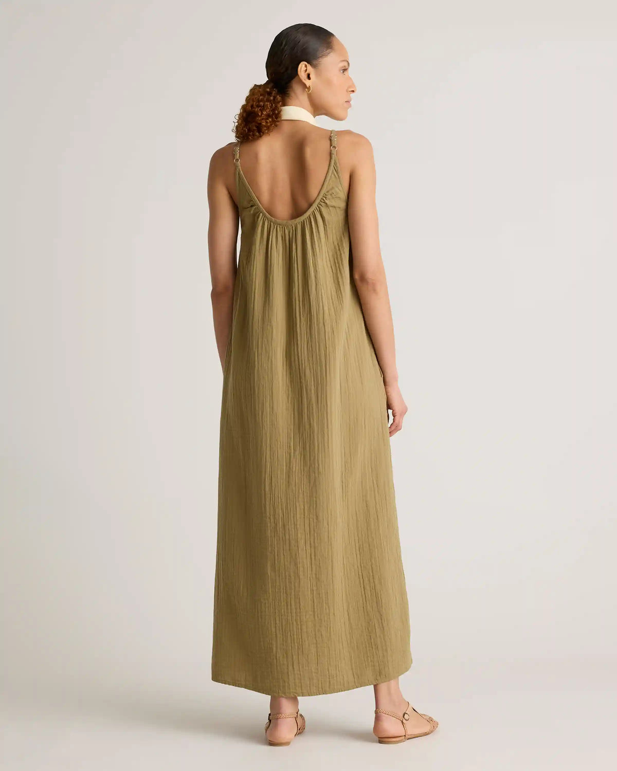 100% Organic Cotton Gauze Sleeveless Maxi Dress