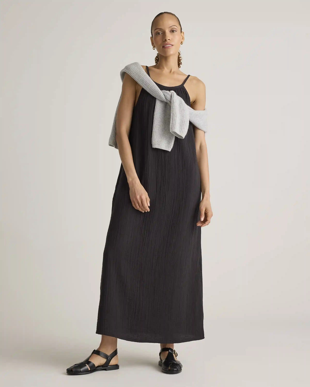 100% Organic Cotton Gauze Sleeveless Maxi Dress