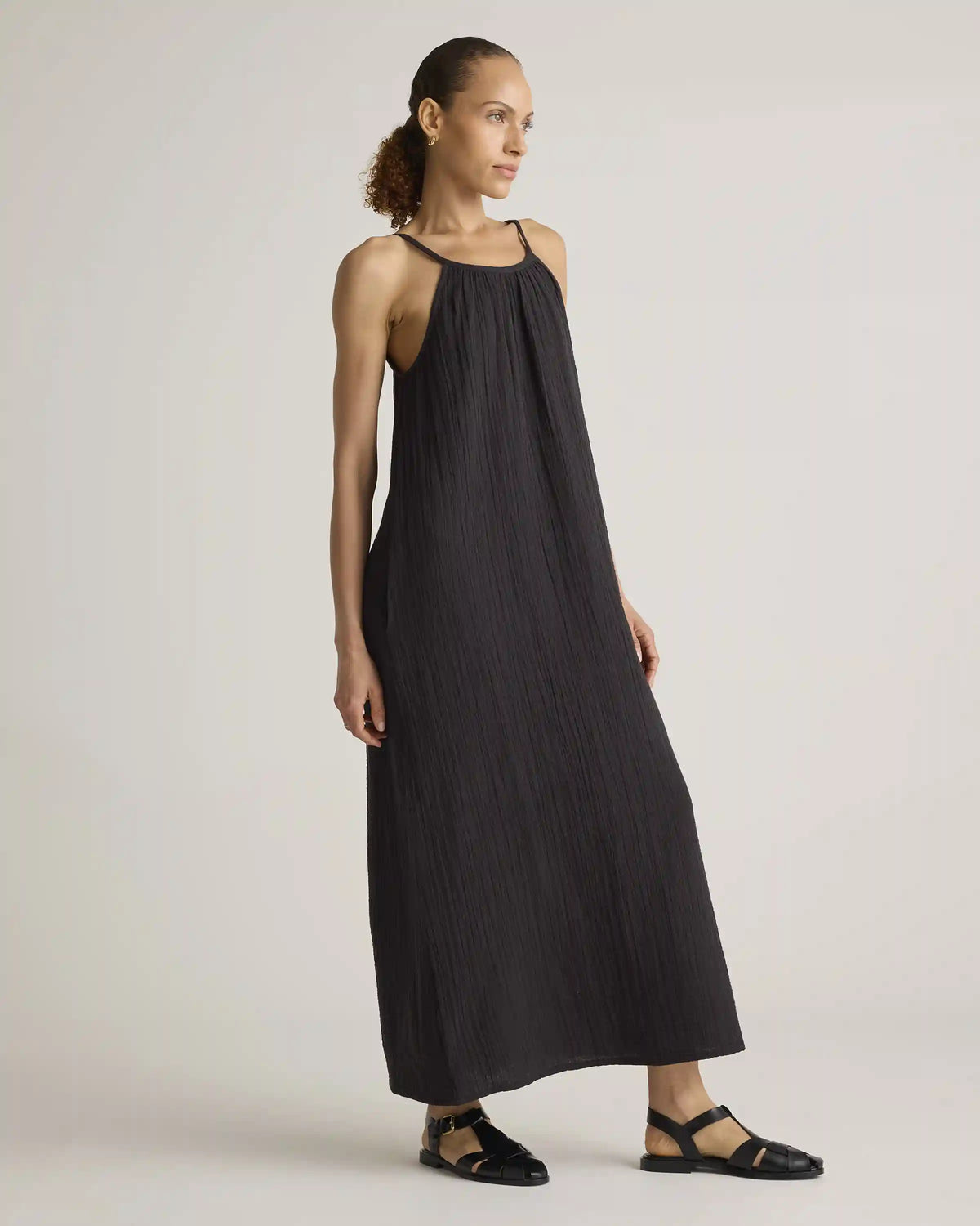 100% Organic Cotton Gauze Sleeveless Maxi Dress