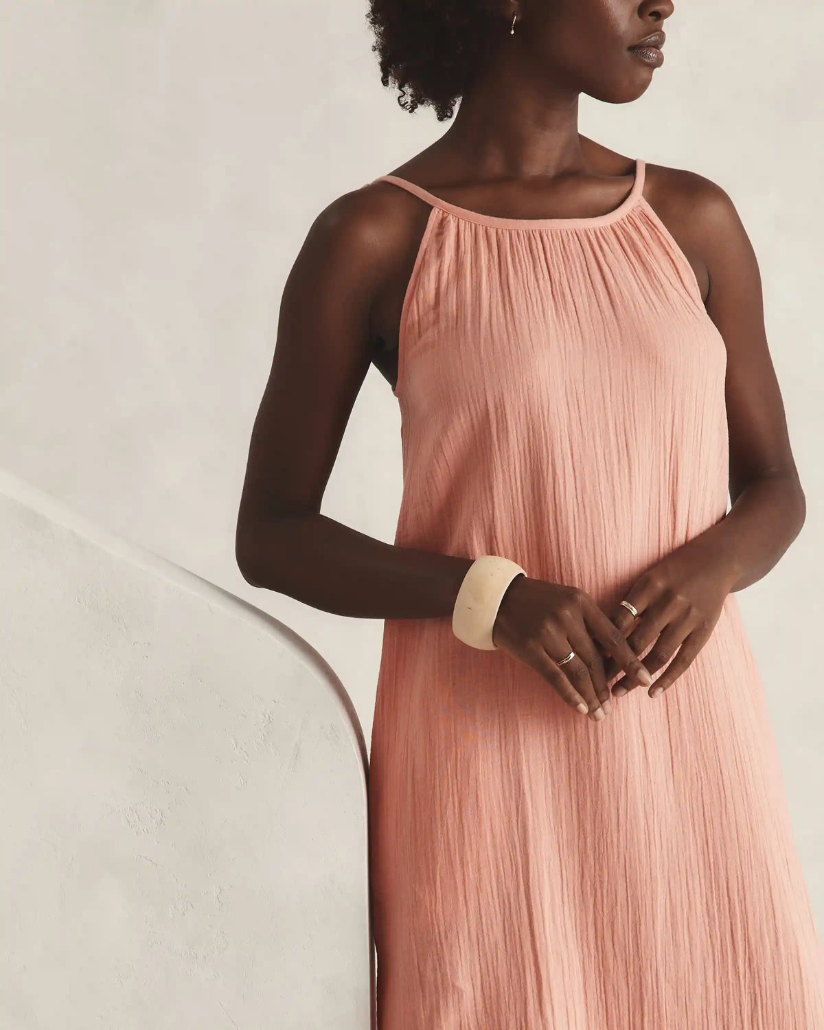 100% Organic Cotton Gauze Sleeveless Maxi Dress