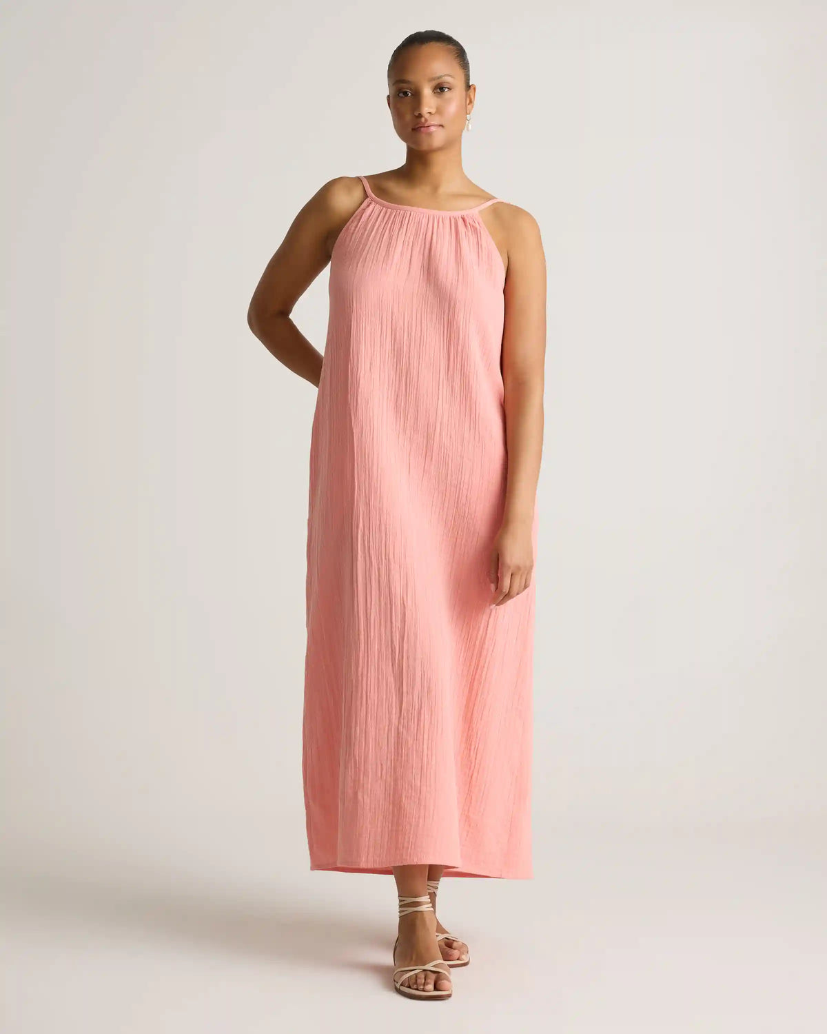 100% Organic Cotton Gauze Sleeveless Maxi Dress