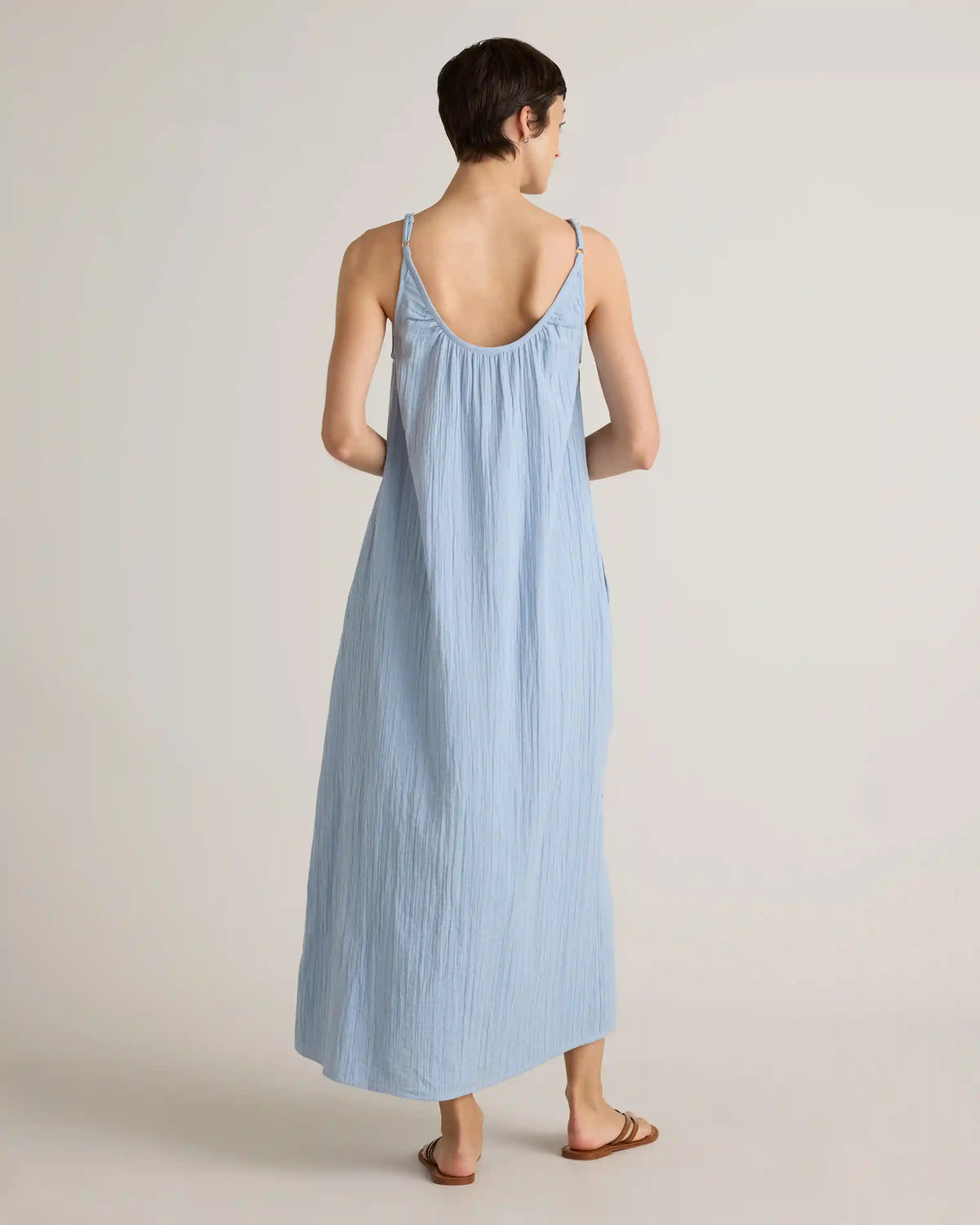100% Organic Cotton Gauze Sleeveless Maxi Dress