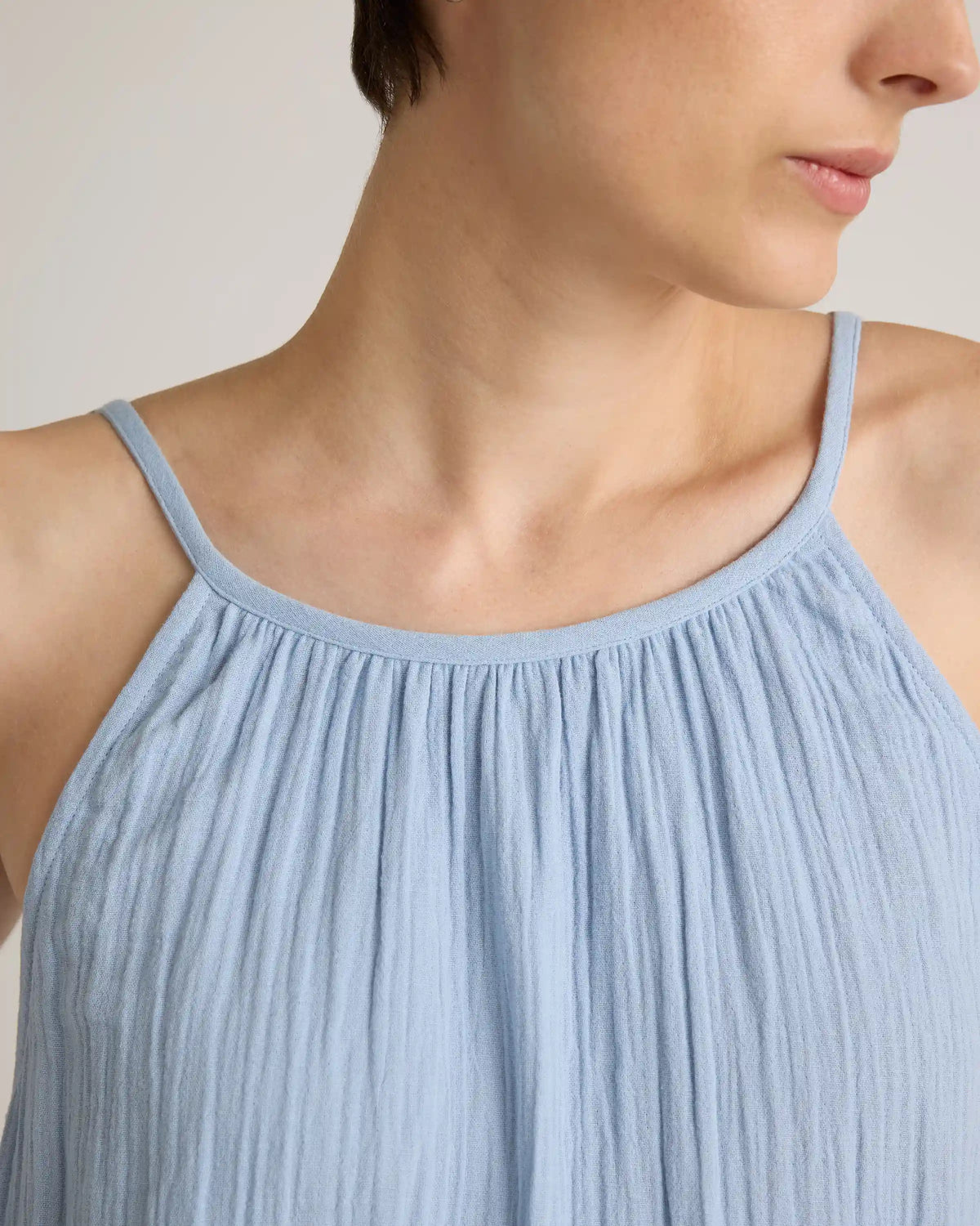 100% Organic Cotton Gauze Sleeveless Maxi Dress