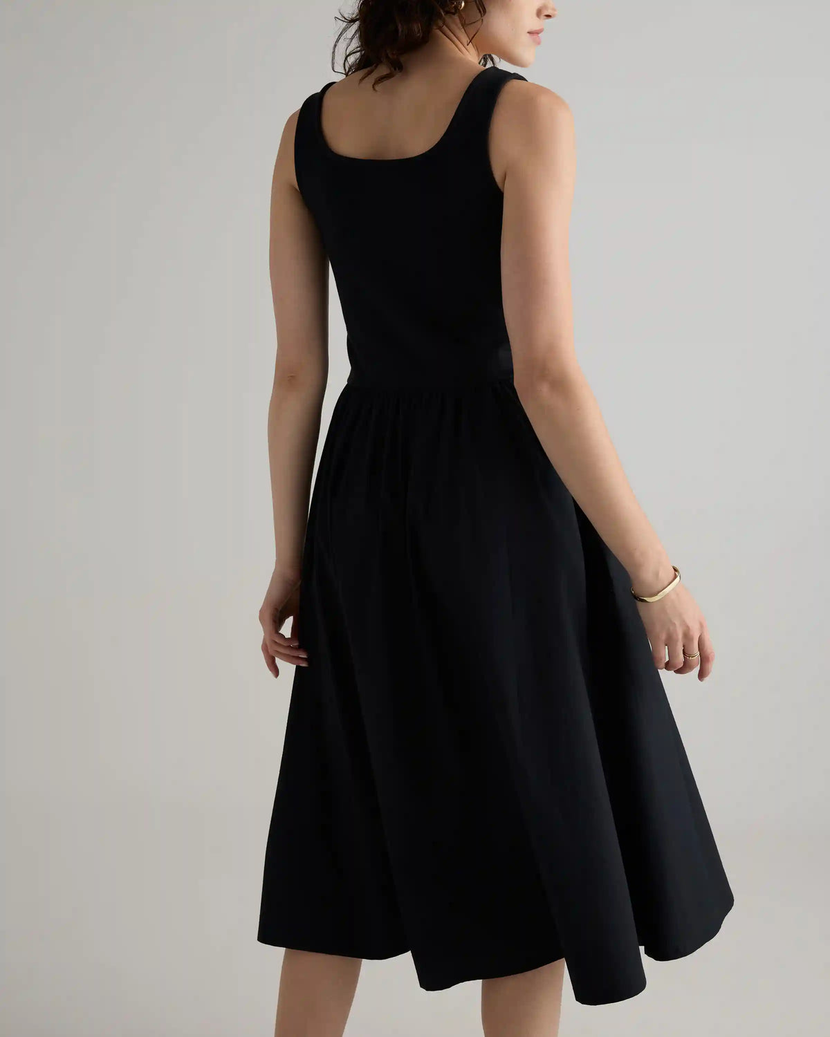 Cotton Mixed Media Tank Dress