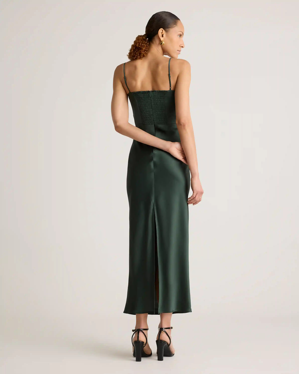 100% Washable Silk Square Neck Maxi Dress