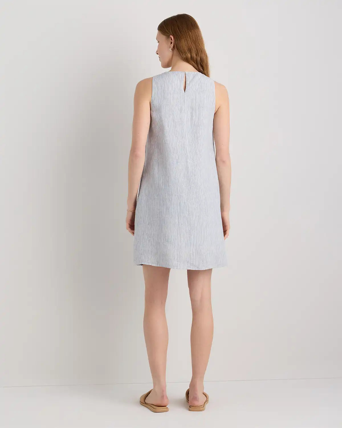100% European Linen Tank Mini Dress