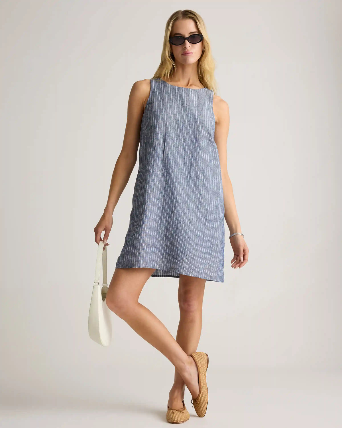 100% European Linen Tank Mini Dress