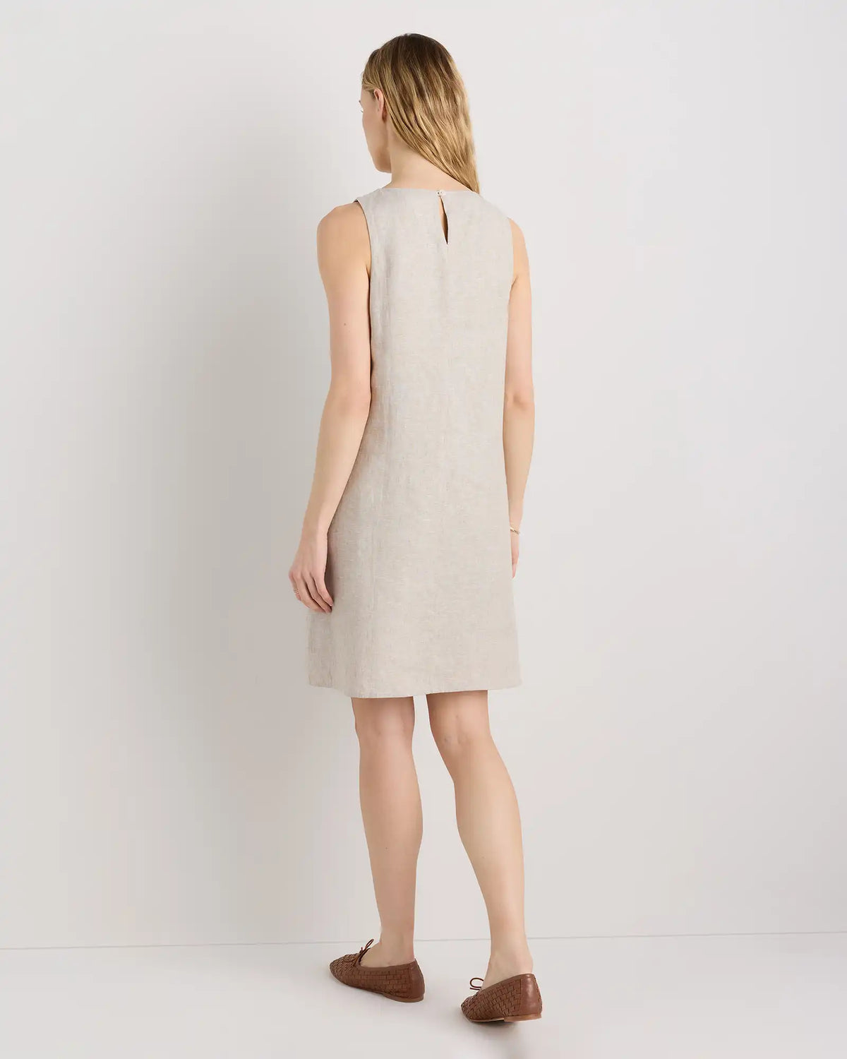 100% European Linen Tank Mini Dress