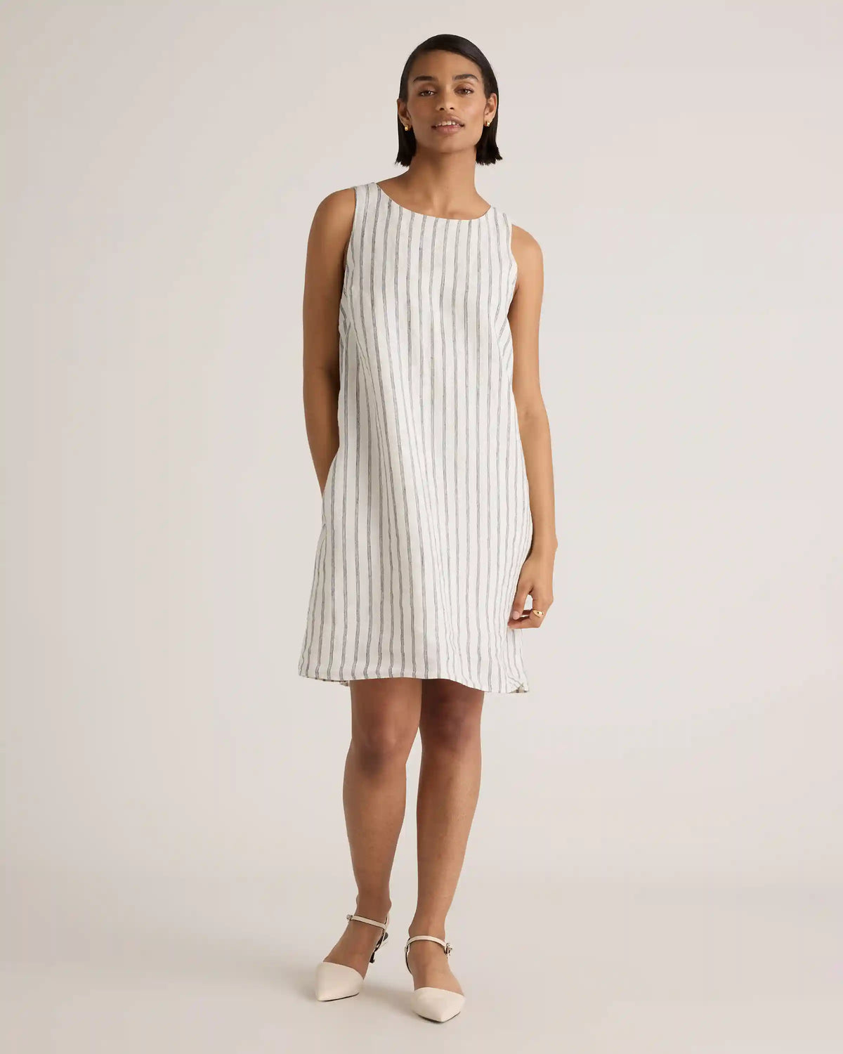 100% European Linen Tank Mini Dress