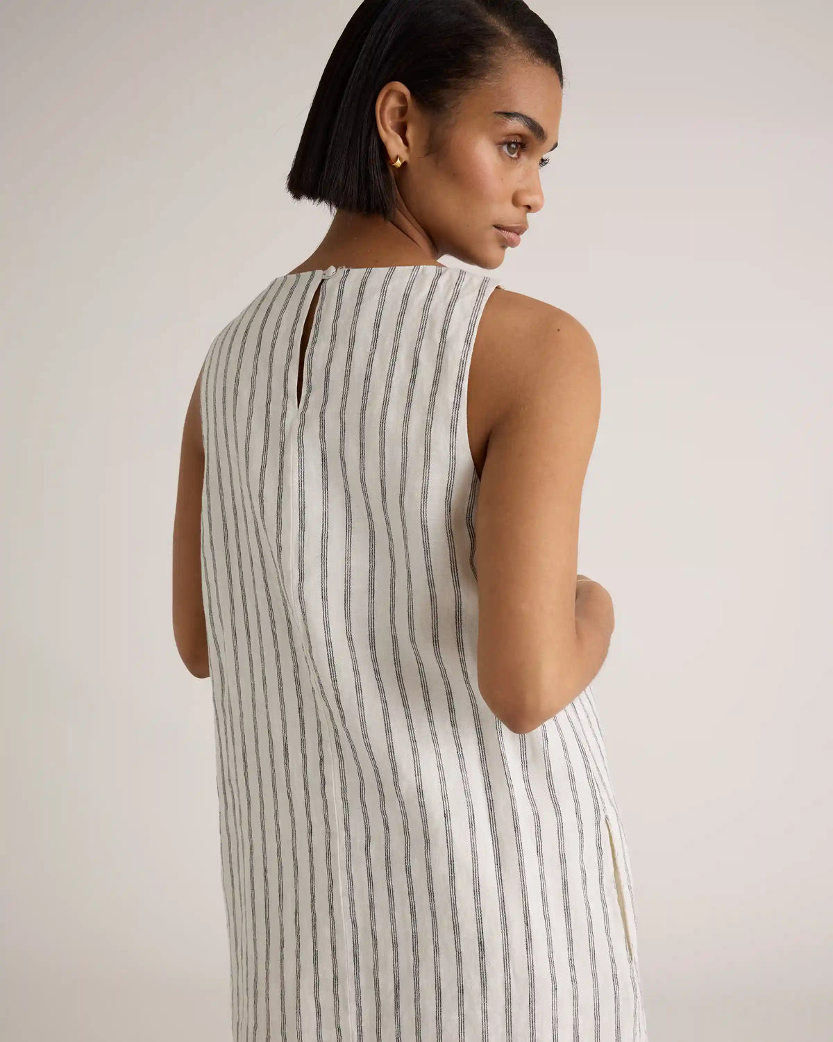 100% European Linen Tank Mini Dress