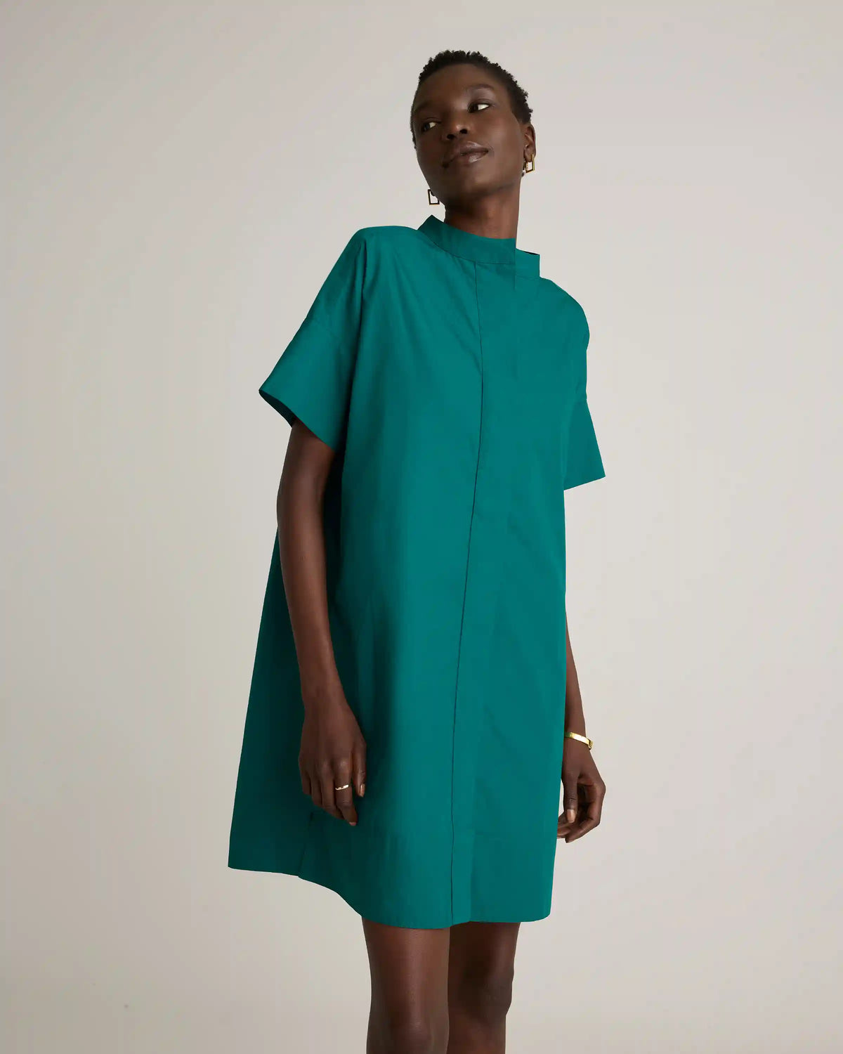 100% Organic Cotton Short Sleeve Shirt Dress