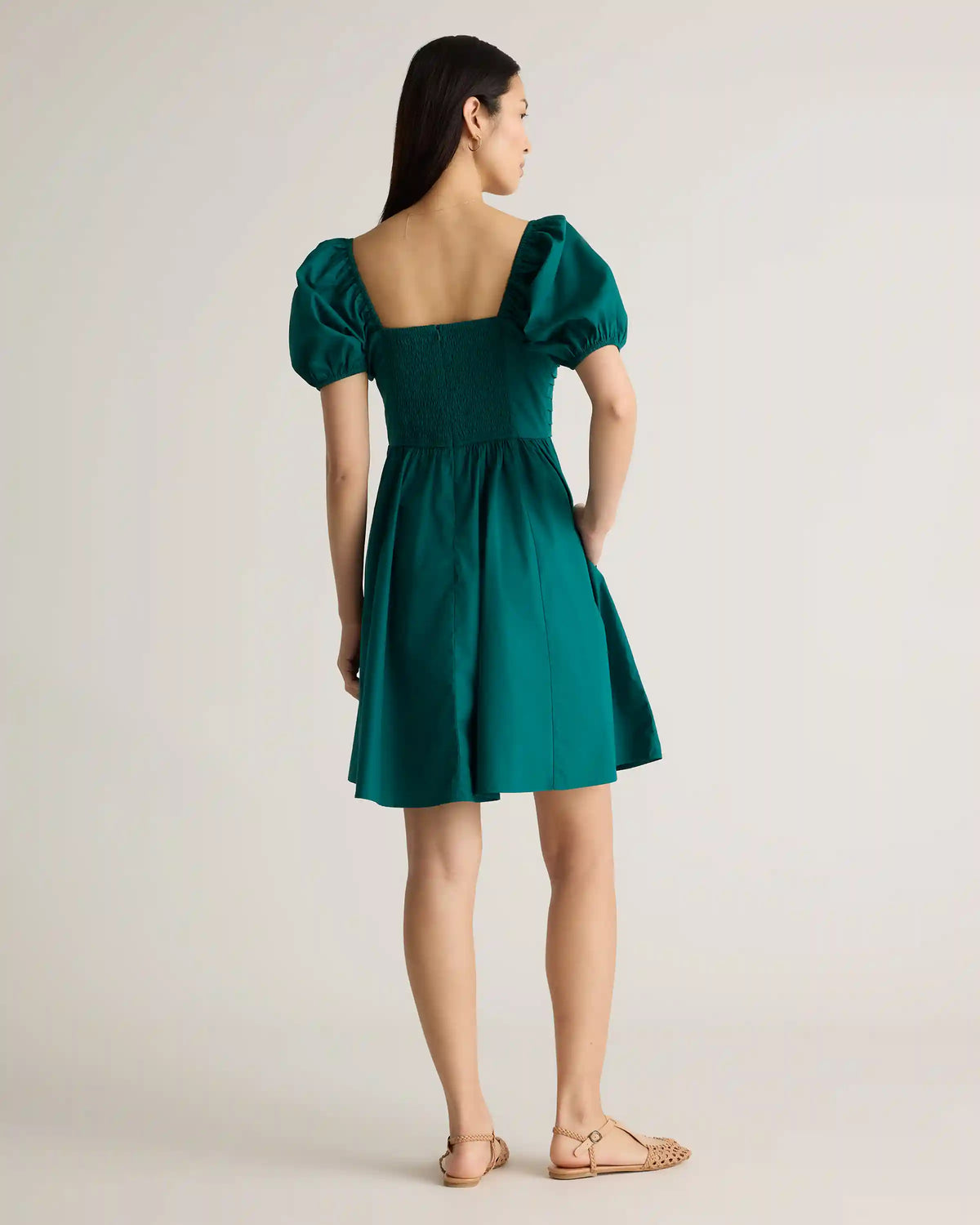100% Organic Cotton Ruched Mini Dress