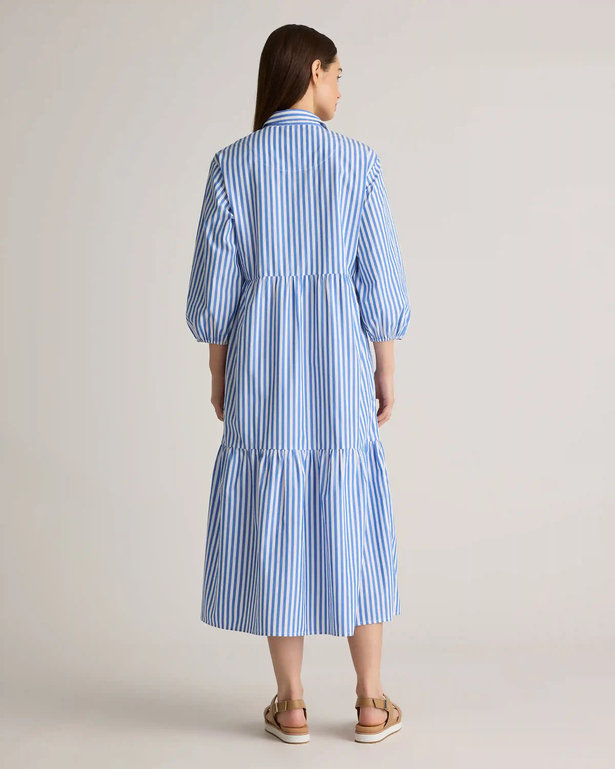 100% Organic Cotton Poplin Midi Tunic Dress