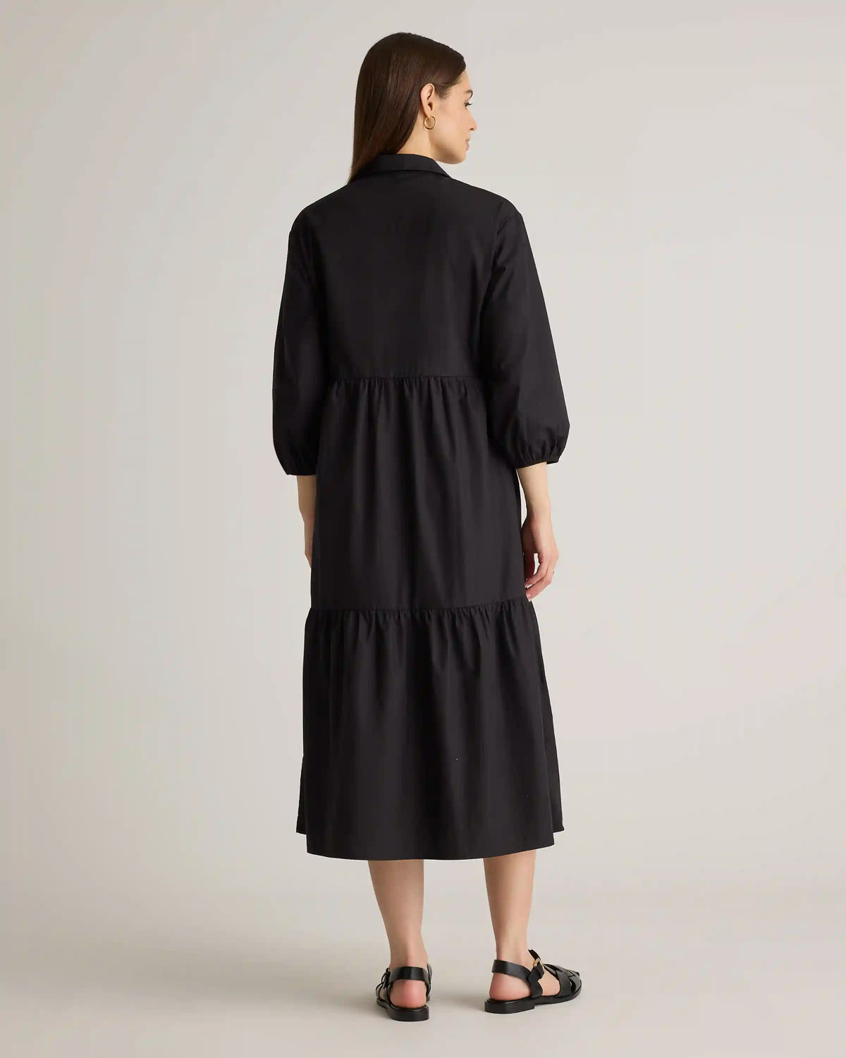 100% Organic Cotton Poplin Midi Tunic Dress