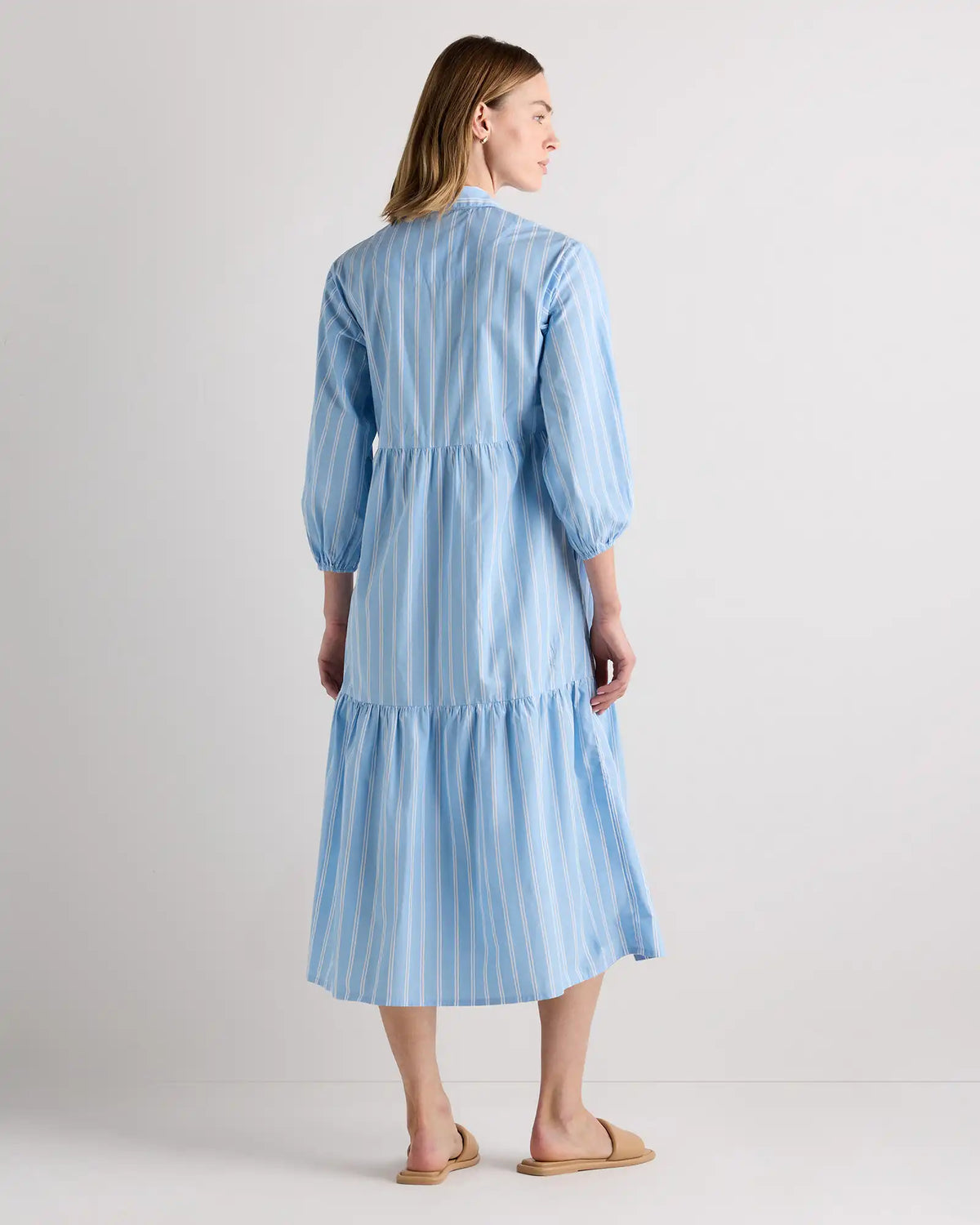 100% Organic Cotton Poplin Midi Tunic Dress