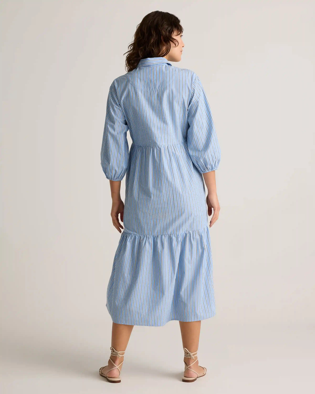 100% Organic Cotton Poplin Midi Tunic Dress
