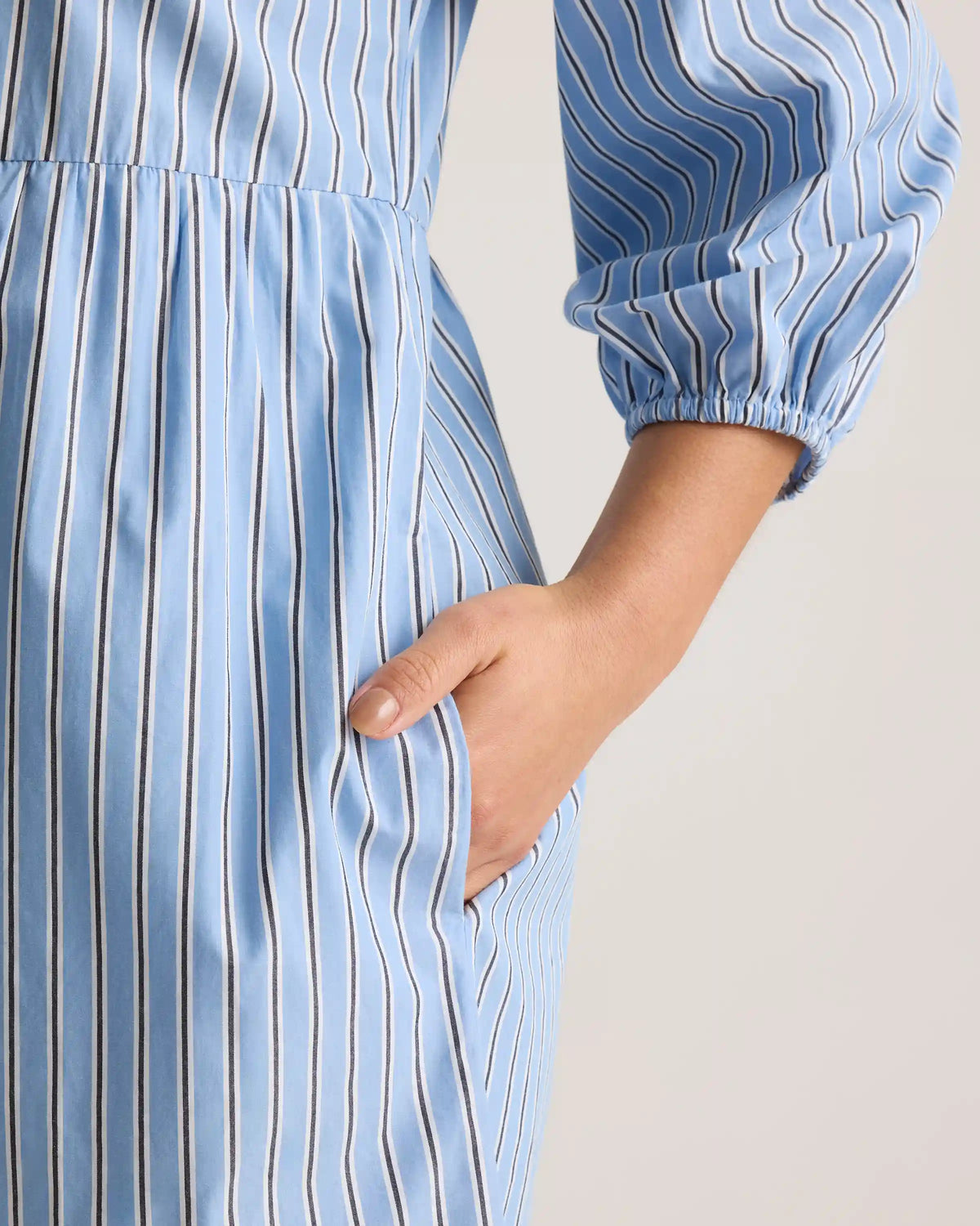 100% Organic Cotton Poplin Midi Tunic Dress
