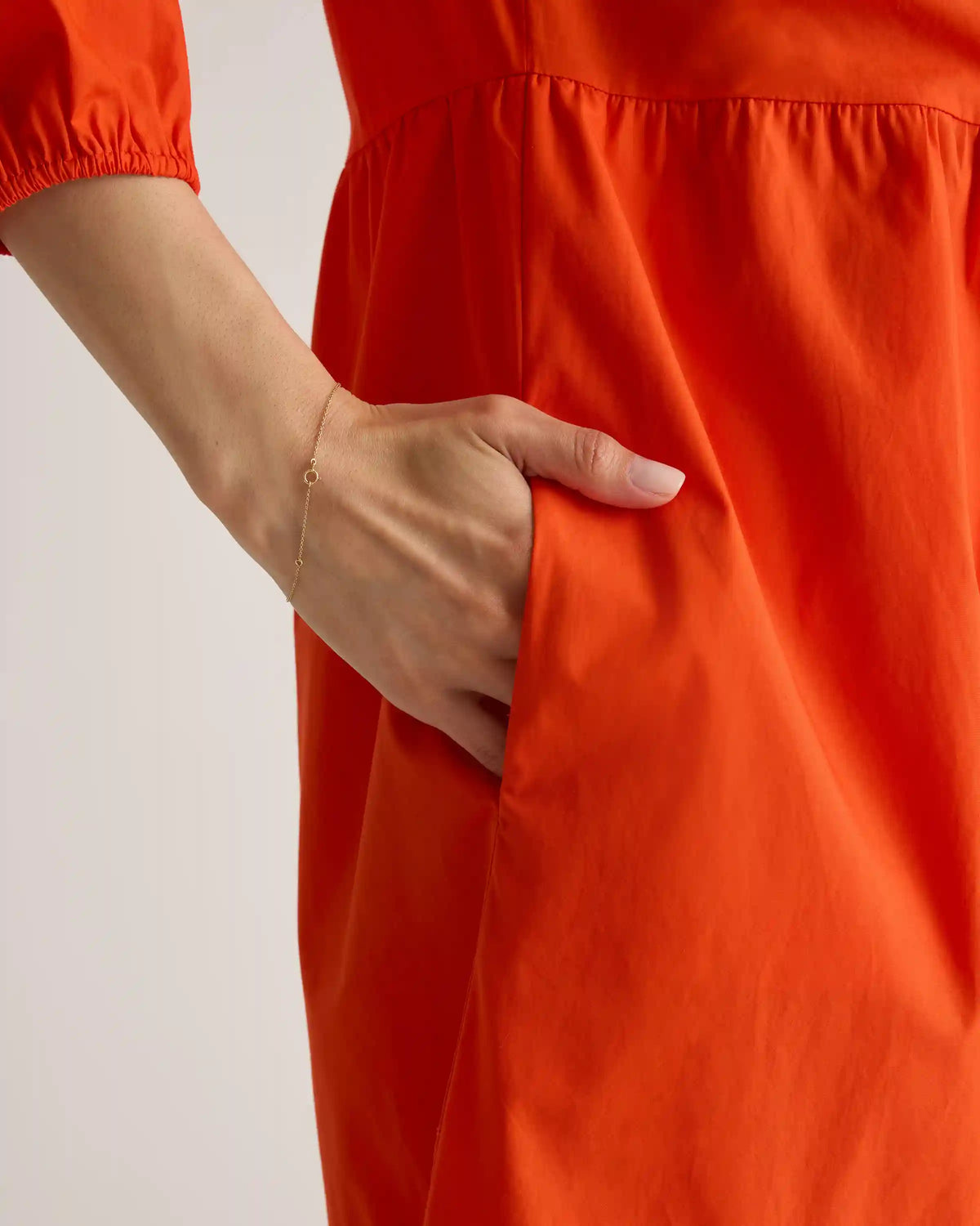 100% Organic Cotton Poplin Midi Tunic Dress