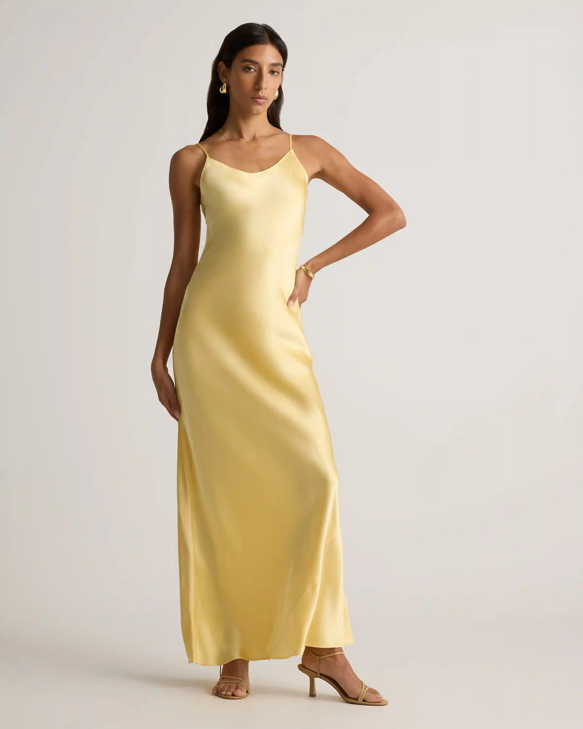 100% Washable Silk Maxi Slip Dress