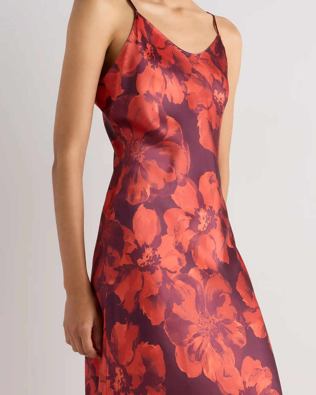 100% Washable Silk Maxi Slip Dress