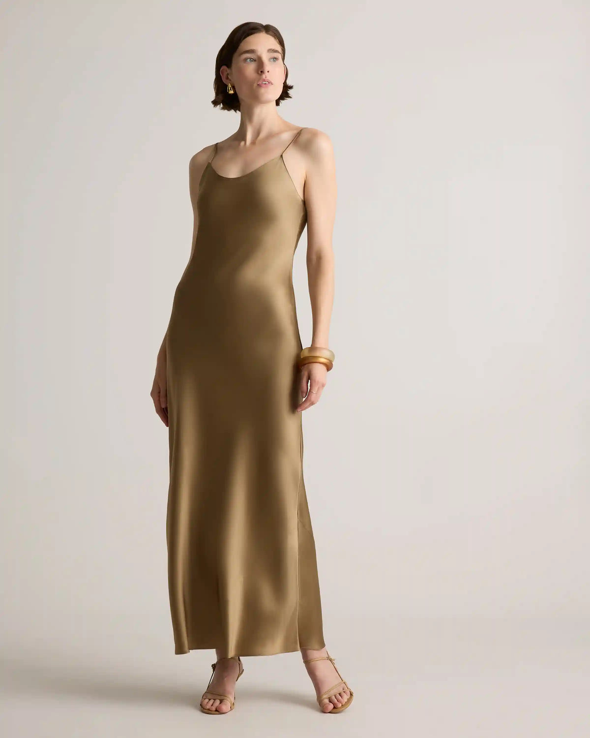 100% Washable Silk Maxi Slip Dress