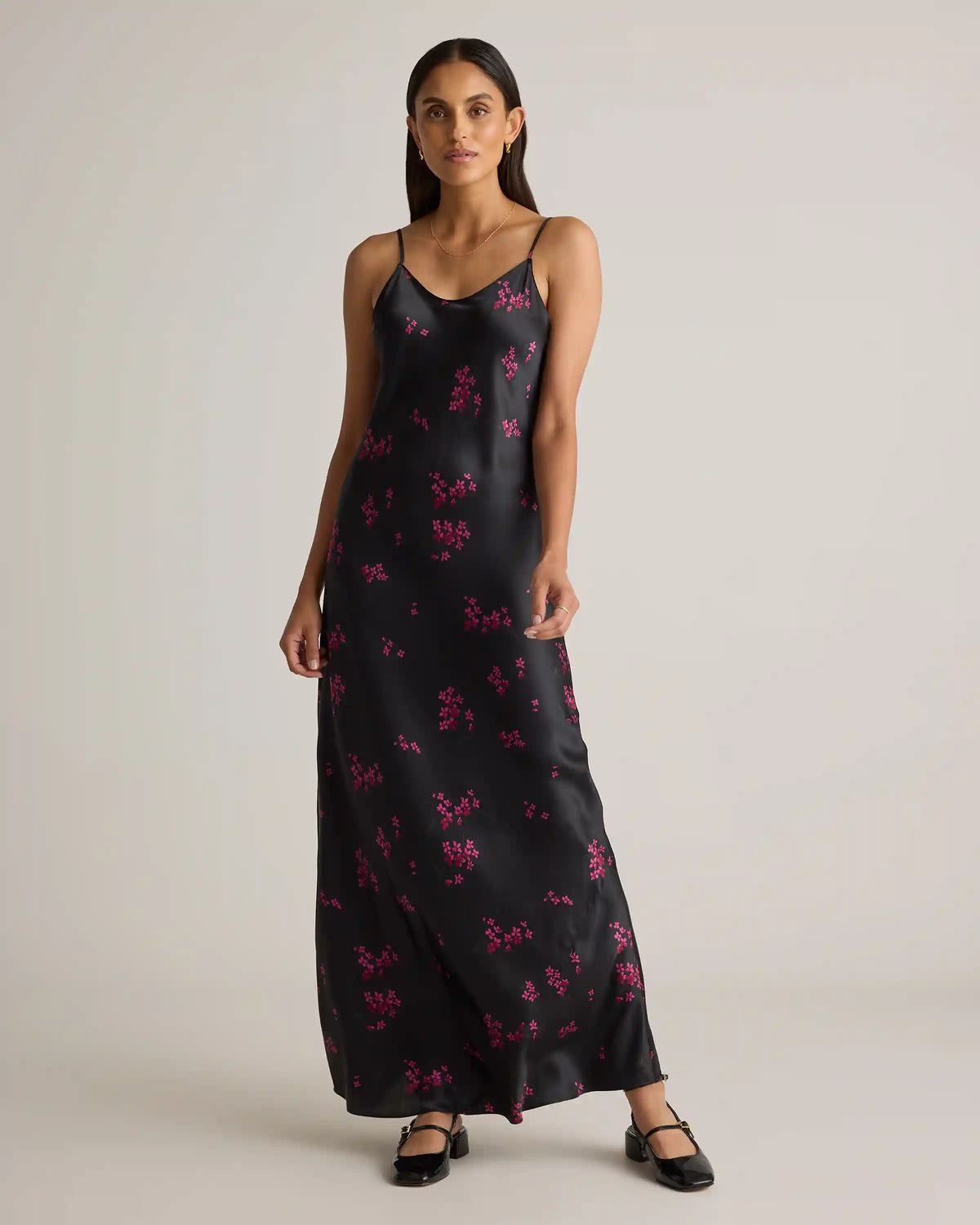 100% Washable Silk Maxi Slip Dress
