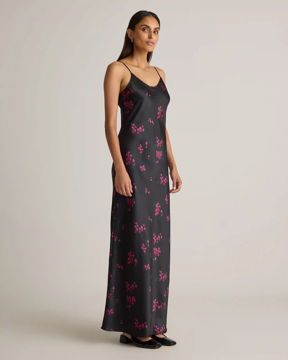 100% Washable Silk Maxi Slip Dress