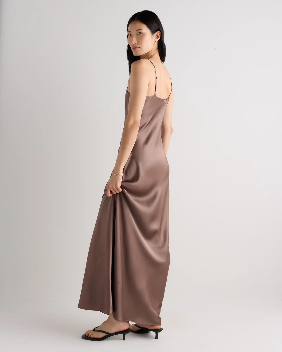 100% Washable Silk Maxi Slip Dress