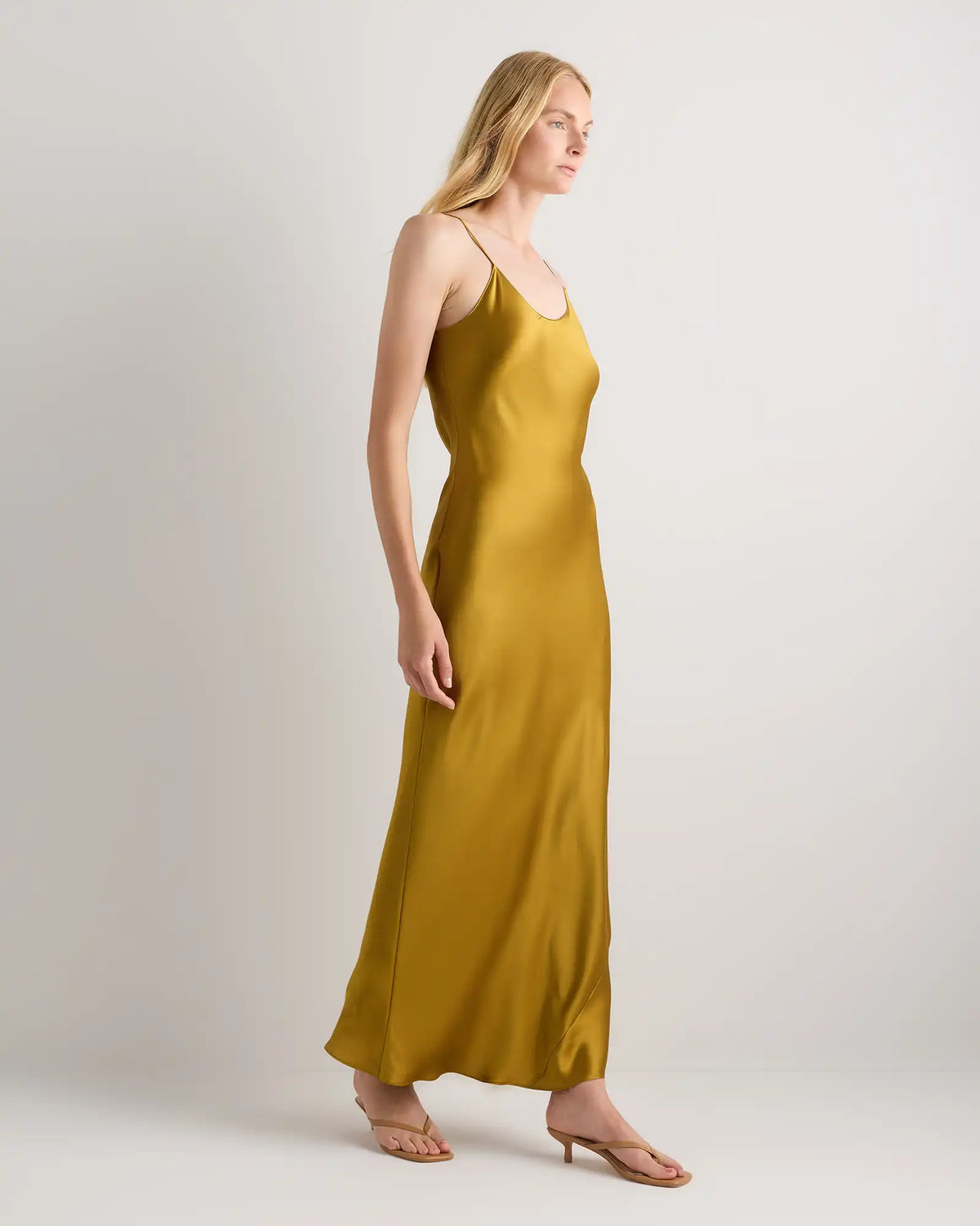 100% Washable Silk Maxi Slip Dress