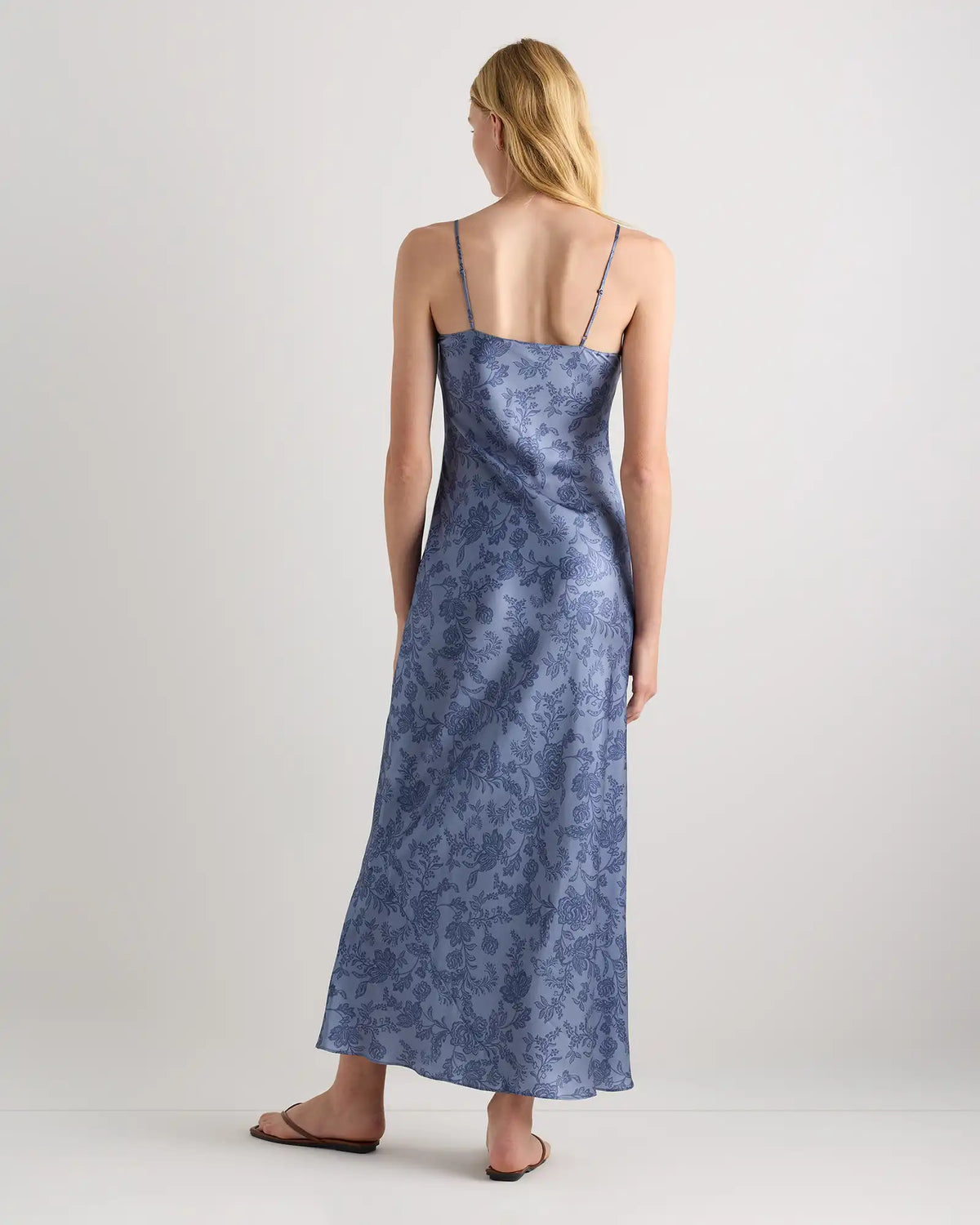 100% Washable Silk Maxi Slip Dress