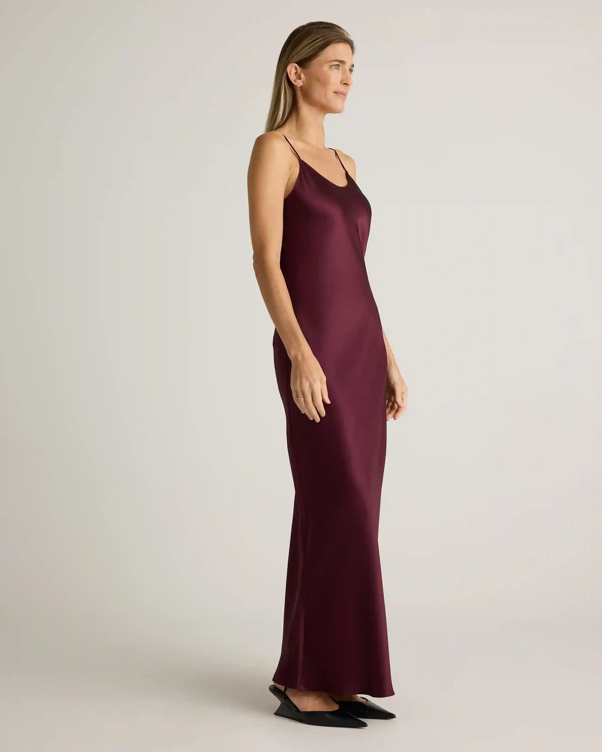 100% Washable Silk Maxi Slip Dress