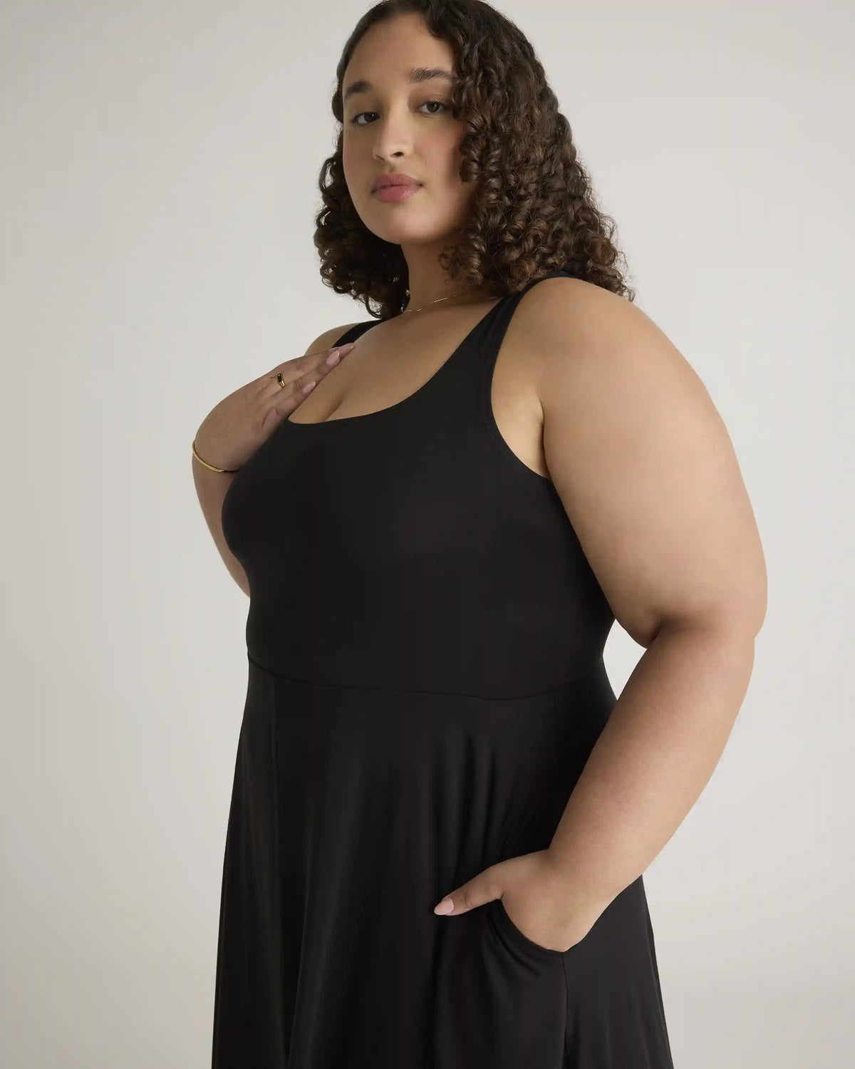 Tencel Jersey Fit & Flare Dress