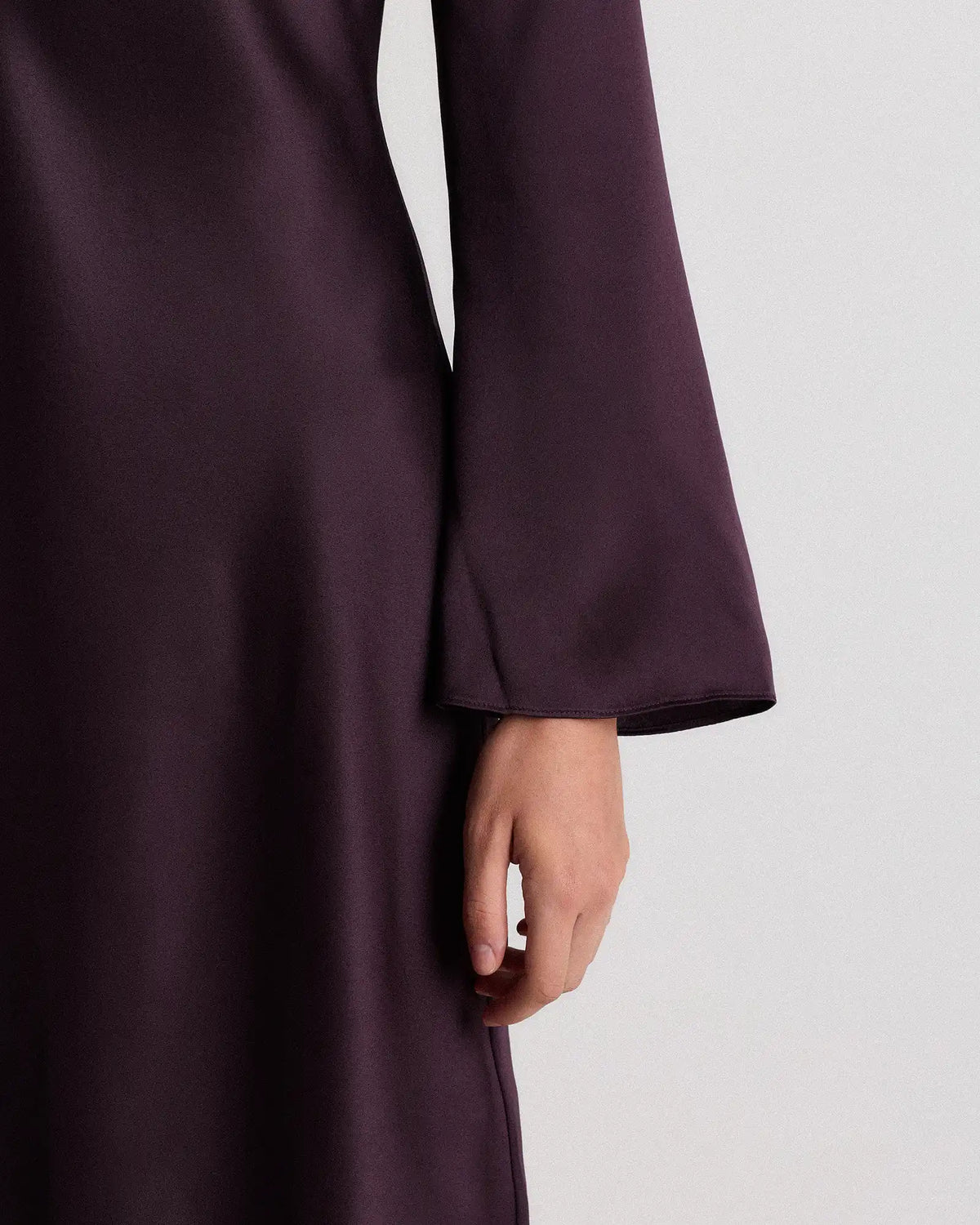 100% Washable Silk Long Sleeve Mini Dress