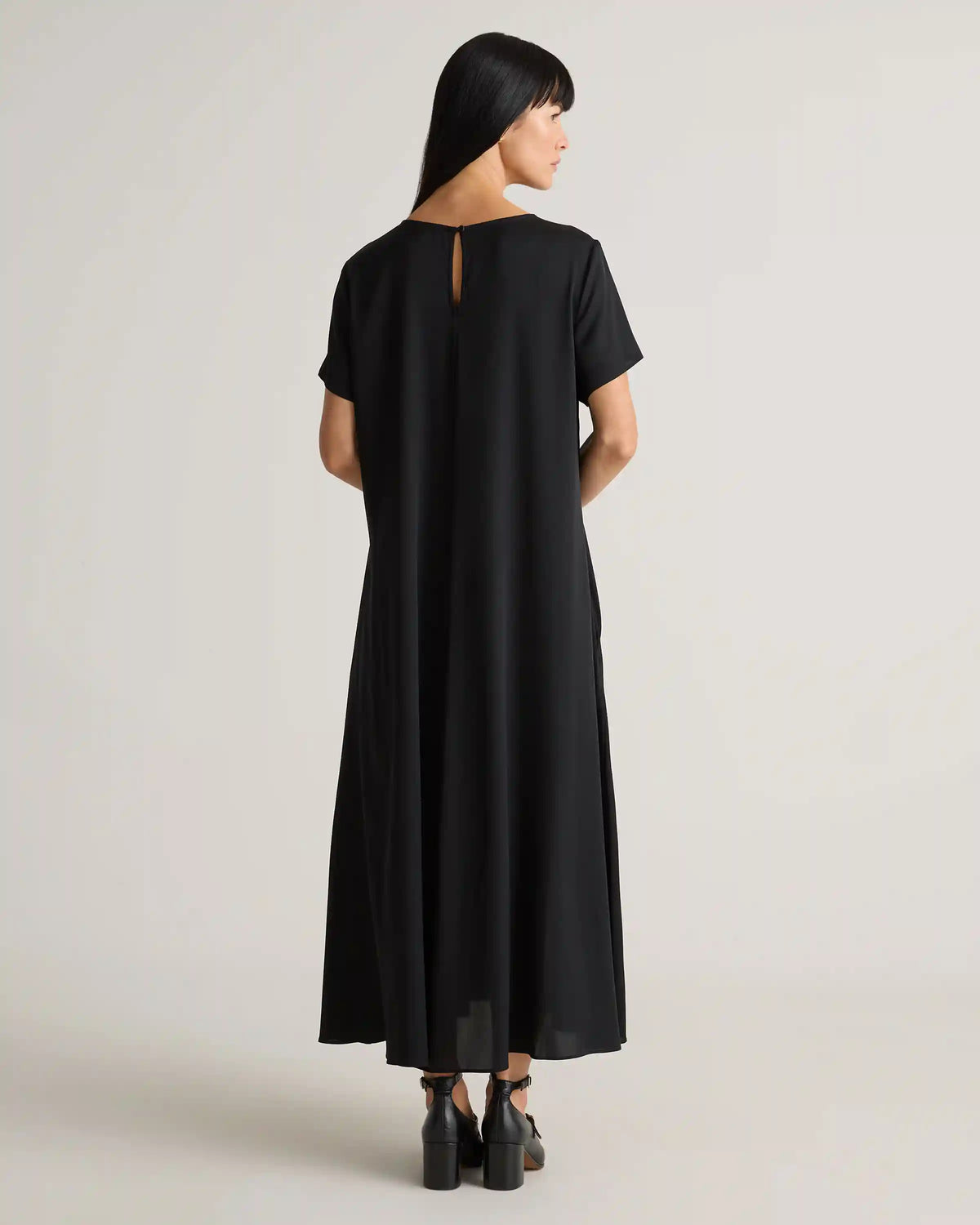 Washable Stretch Silk Voluminous Maxi Dress