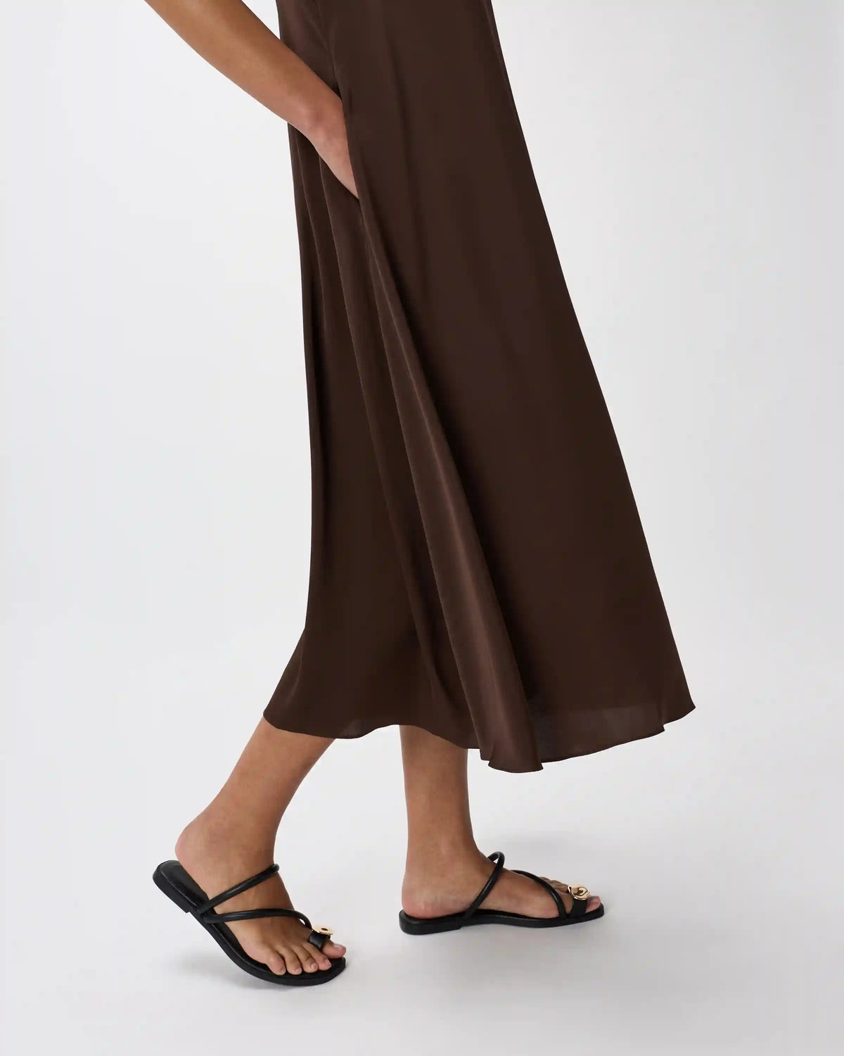 Washable Stretch Silk Voluminous Maxi Dress