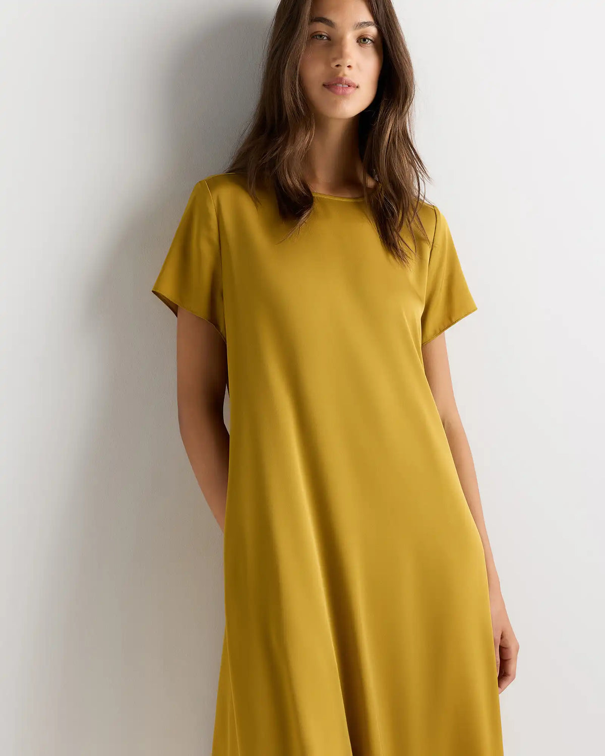 Washable Stretch Silk Voluminous Maxi Dress