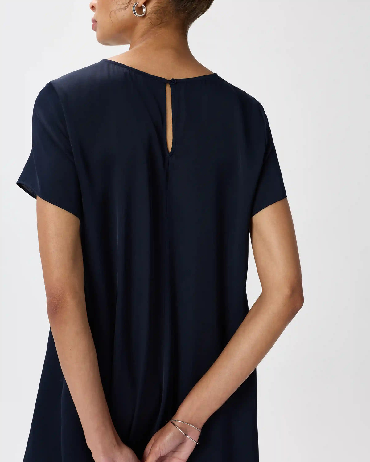 Washable Stretch Silk Voluminous Maxi Dress