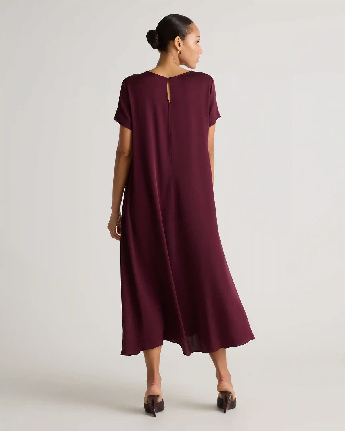 Washable Stretch Silk Voluminous Maxi Dress