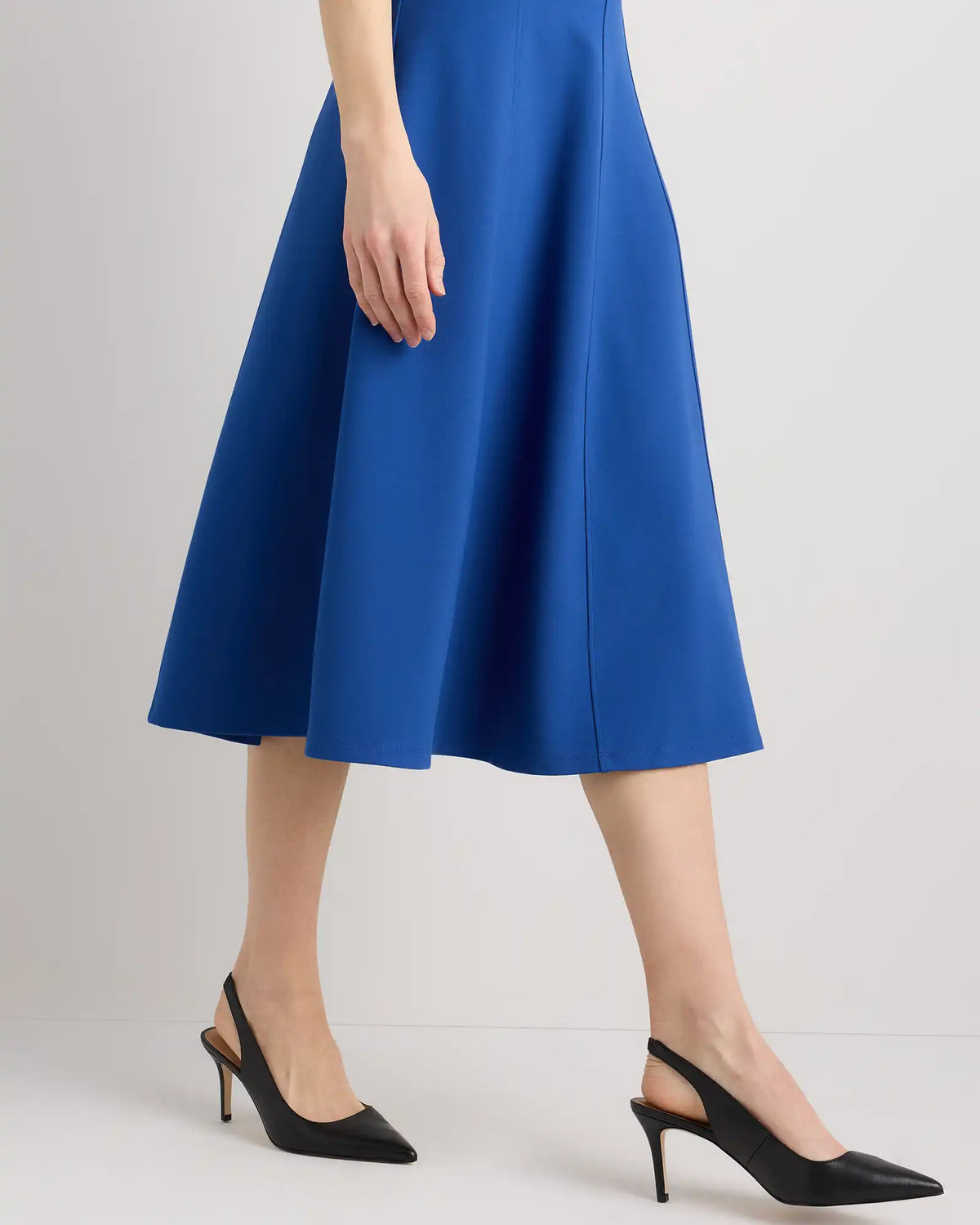 Ultra-Stretch Ponte Short Sleeve Midi Dress