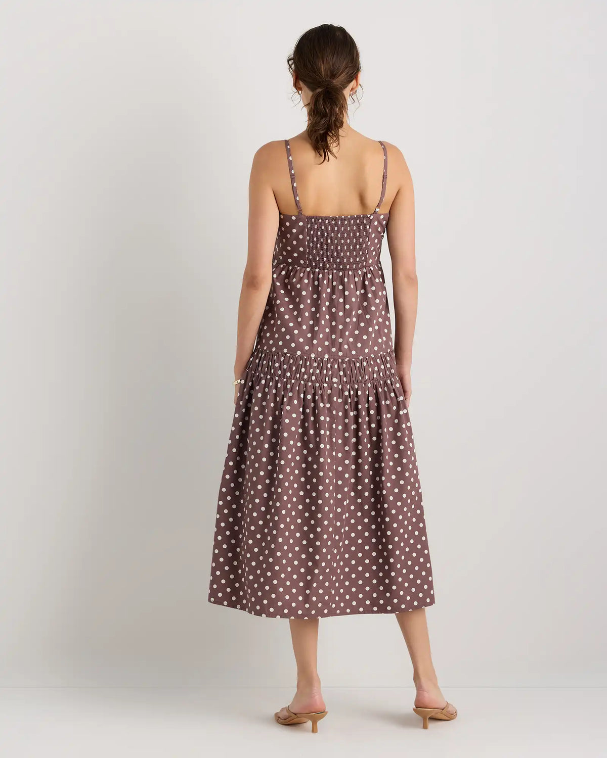 100% Organic Cotton Poplin Spaghetti Strap Maxi Dress