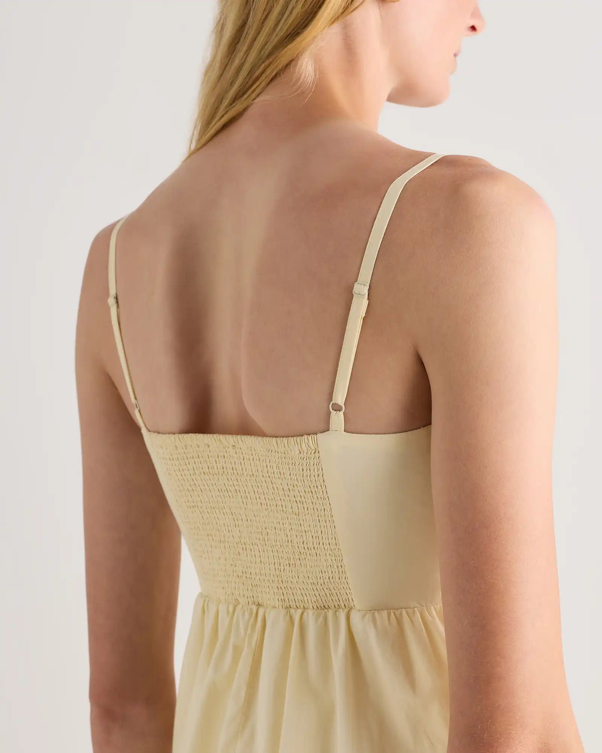 100% Organic Cotton Poplin Spaghetti Strap Maxi Dress