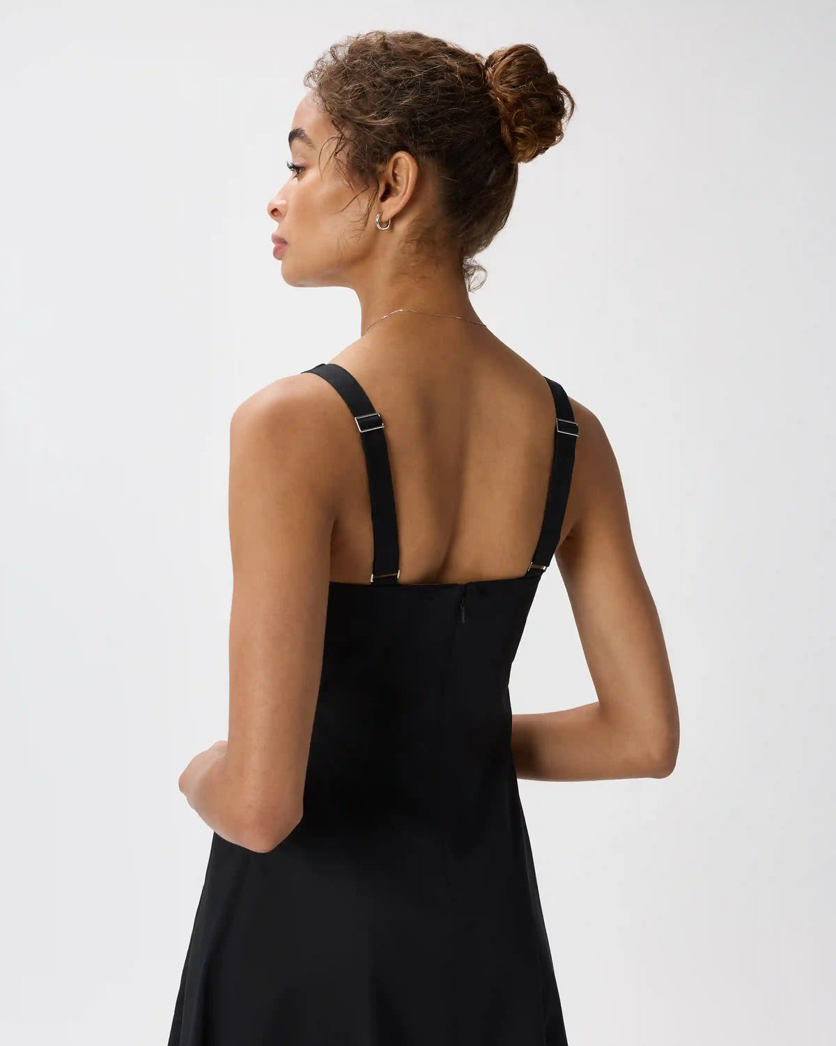 Stretch Twill Fit & Flare Midi Dress