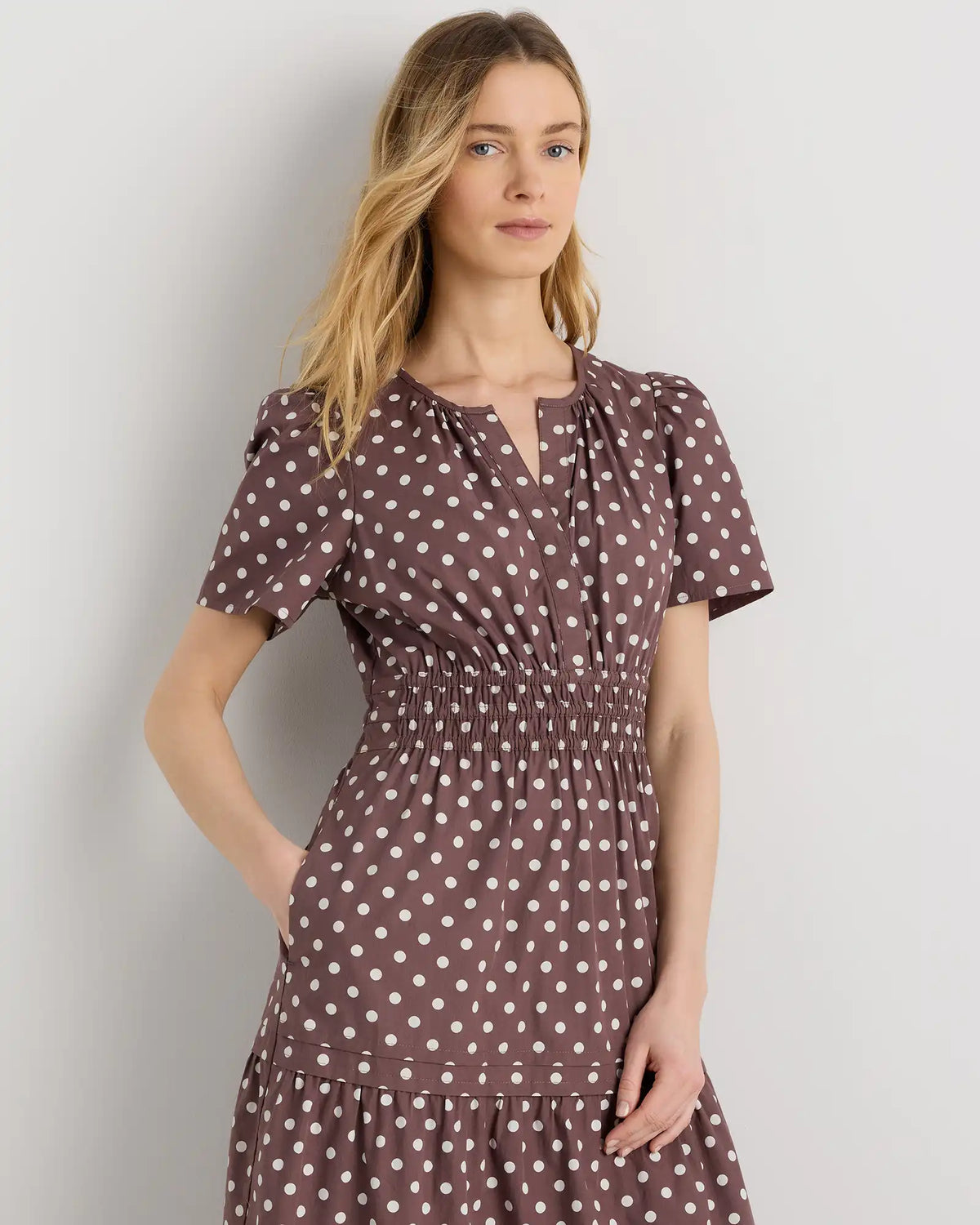 100% Organic Cotton Poplin Tiered Maxi Dress