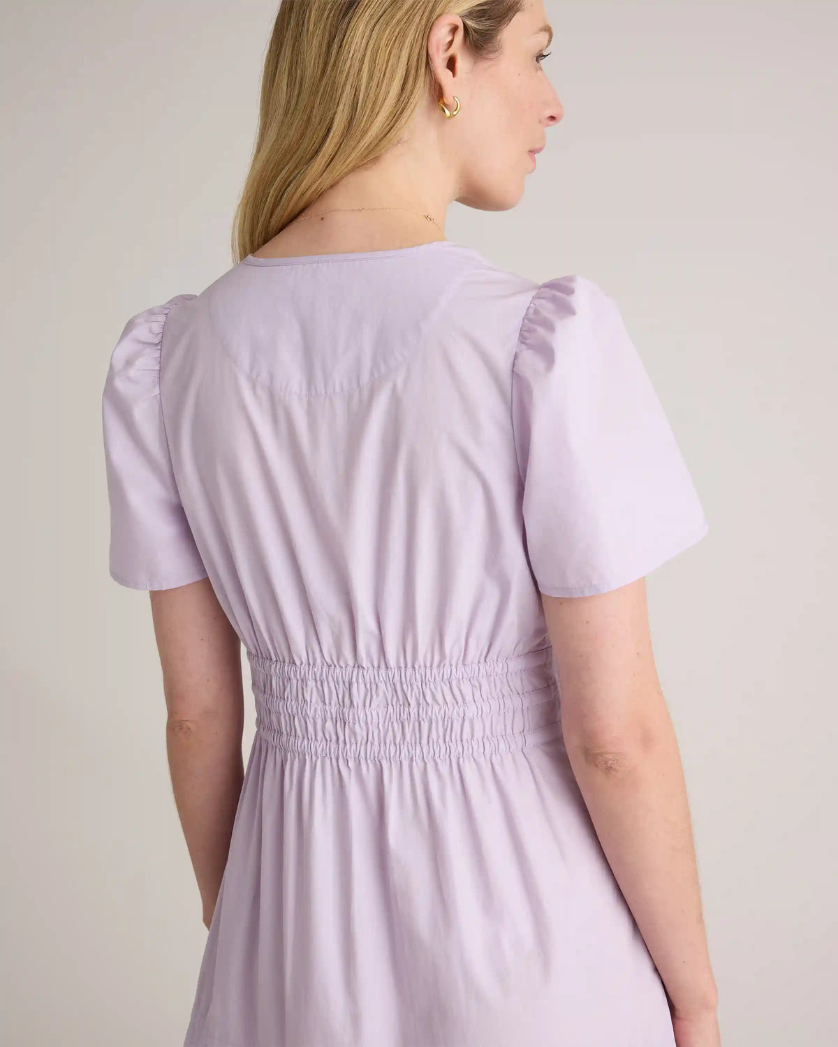 100% Organic Cotton Poplin Tiered Maxi Dress