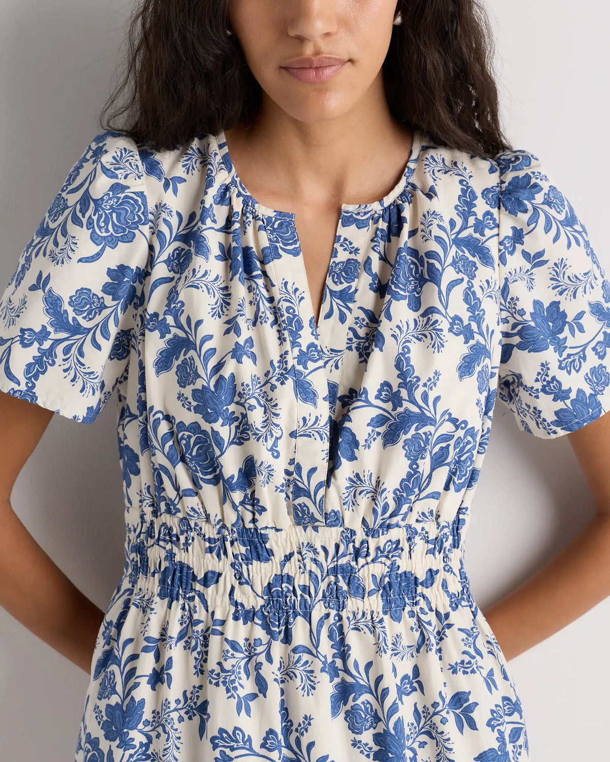 100% Organic Cotton Poplin Tiered Maxi Dress