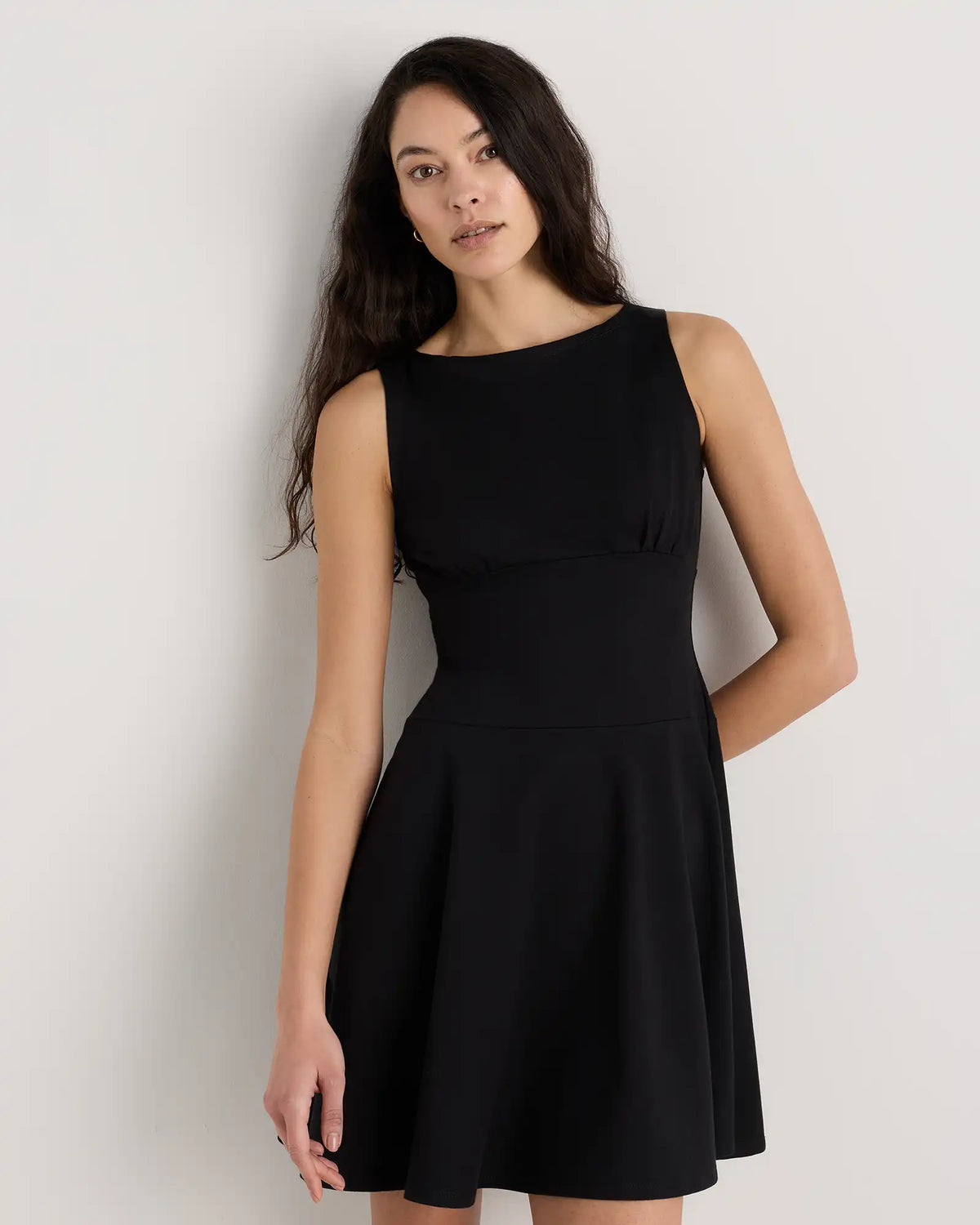 Organic Stretch Jersey Drop Waist Mini Dress