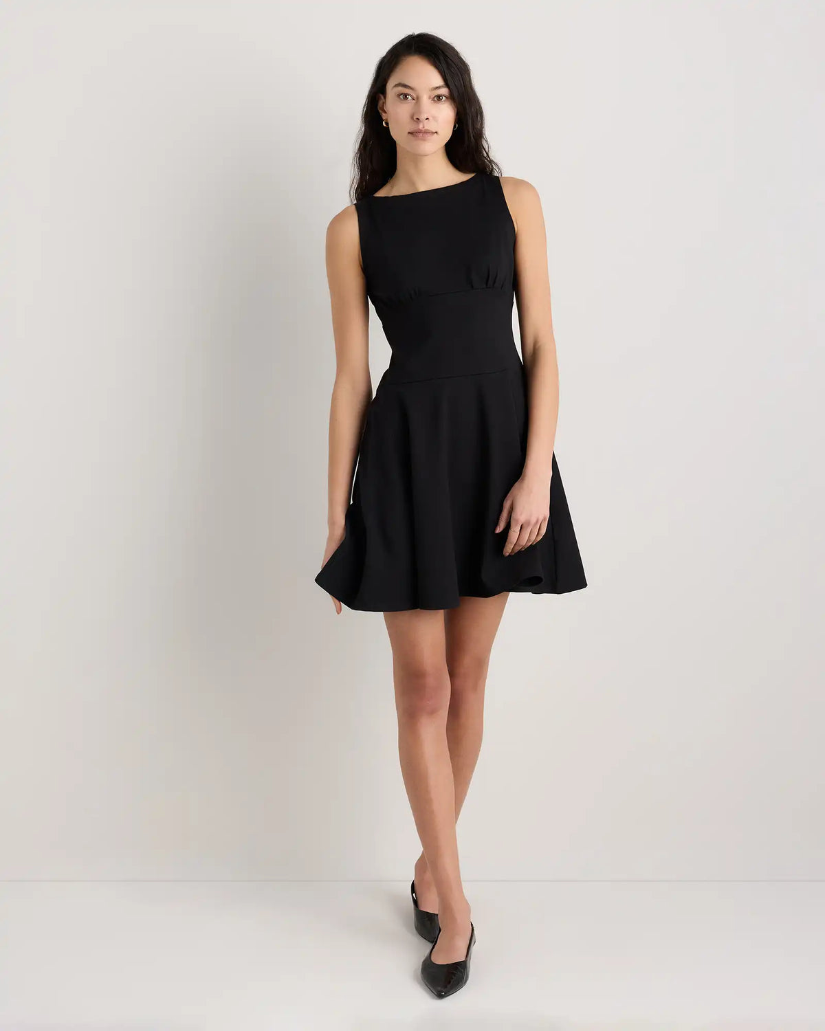 Organic Stretch Jersey Drop Waist Mini Dress