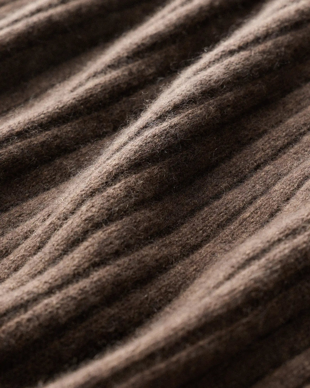 Mongolian Cashmere Ribbed Turtleneck Mini Dress