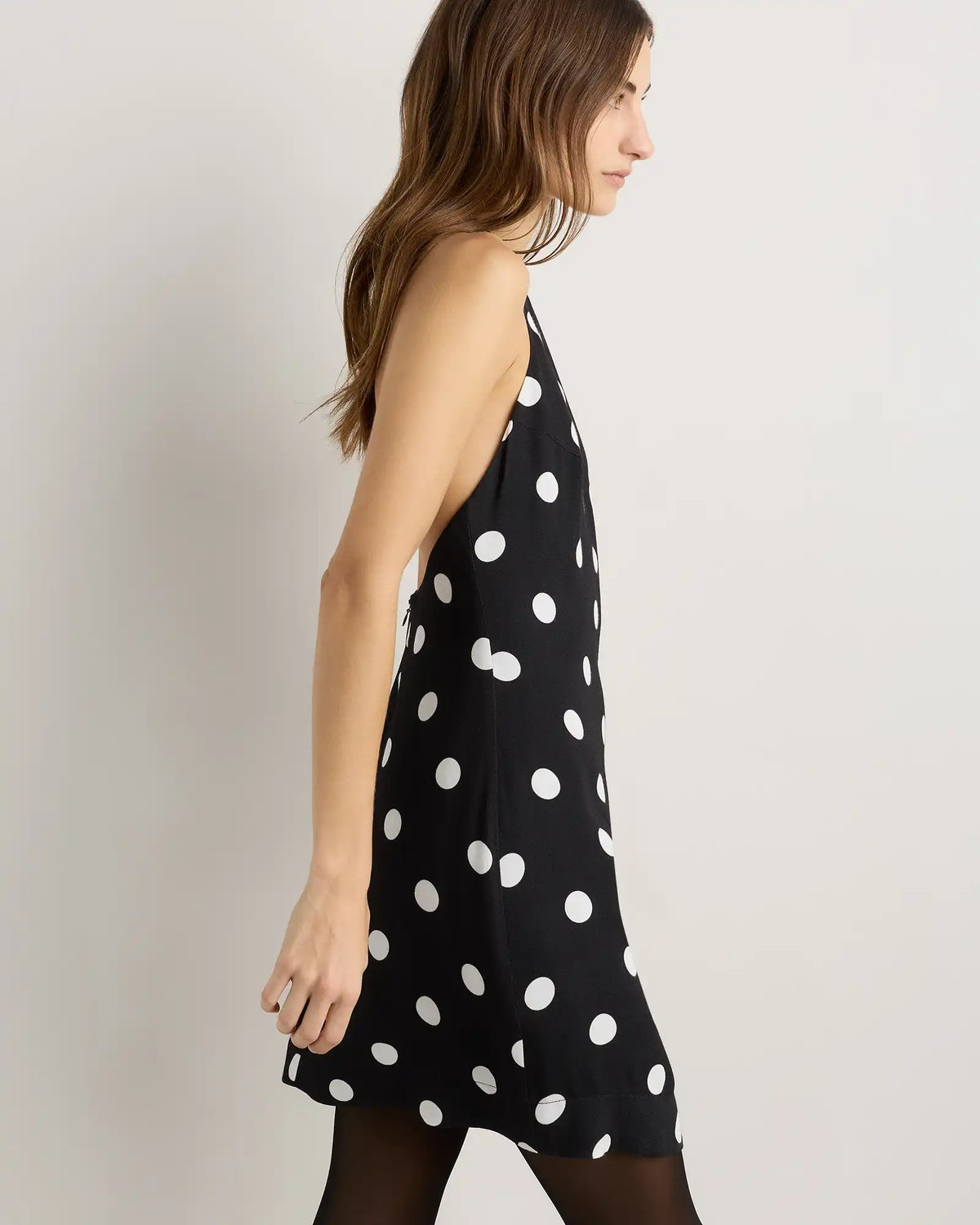 Lightweight Crepe Halter Mini Dress